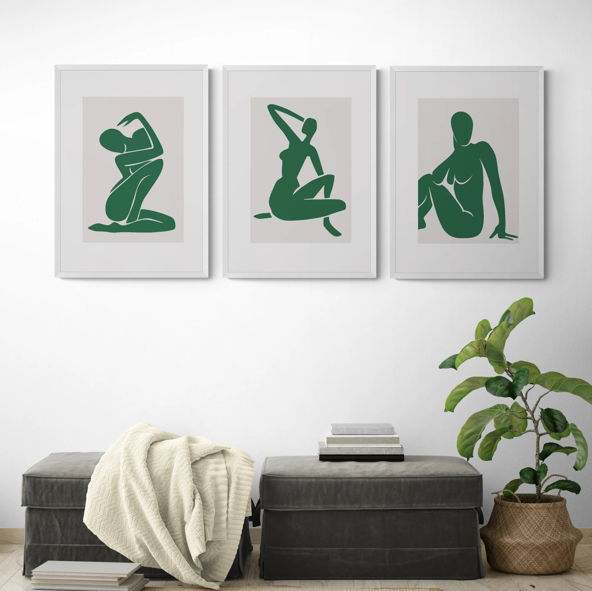 3x Green Cut-Outs by Henri Matisse - Image 3