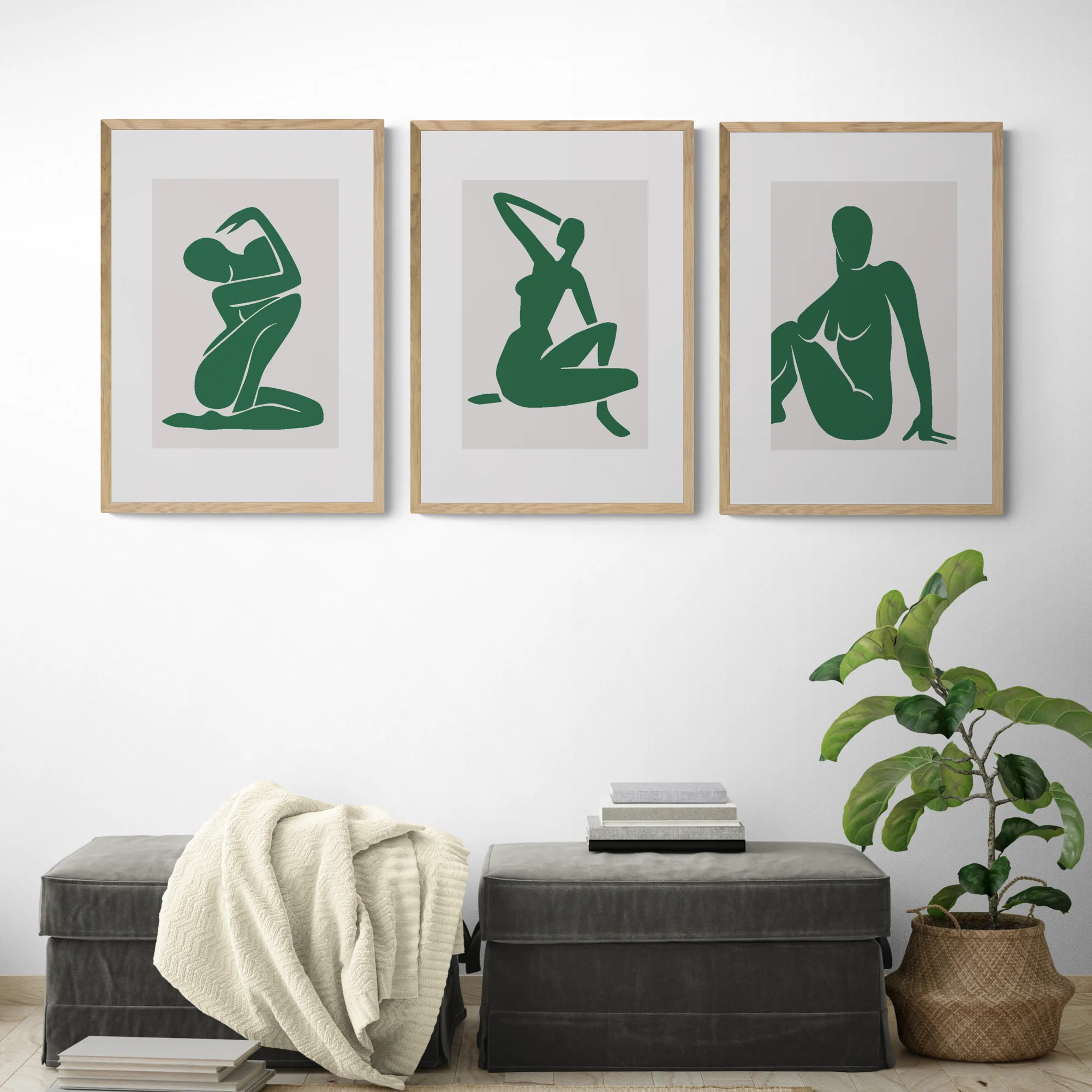 3x Green Cut-Outs by Henri Matisse - Image 4