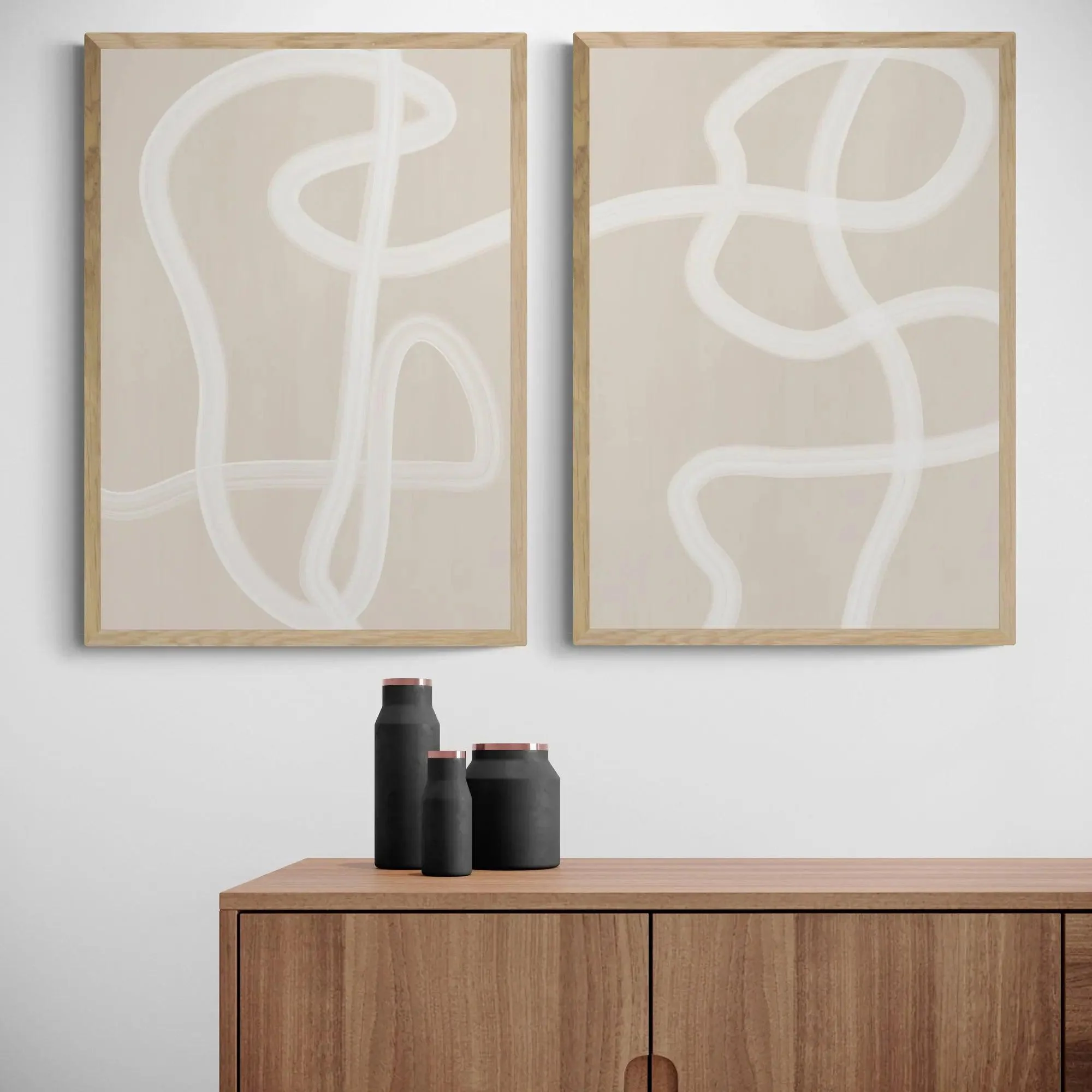 Beige Abstract Set by Elena Ristova - Image 2