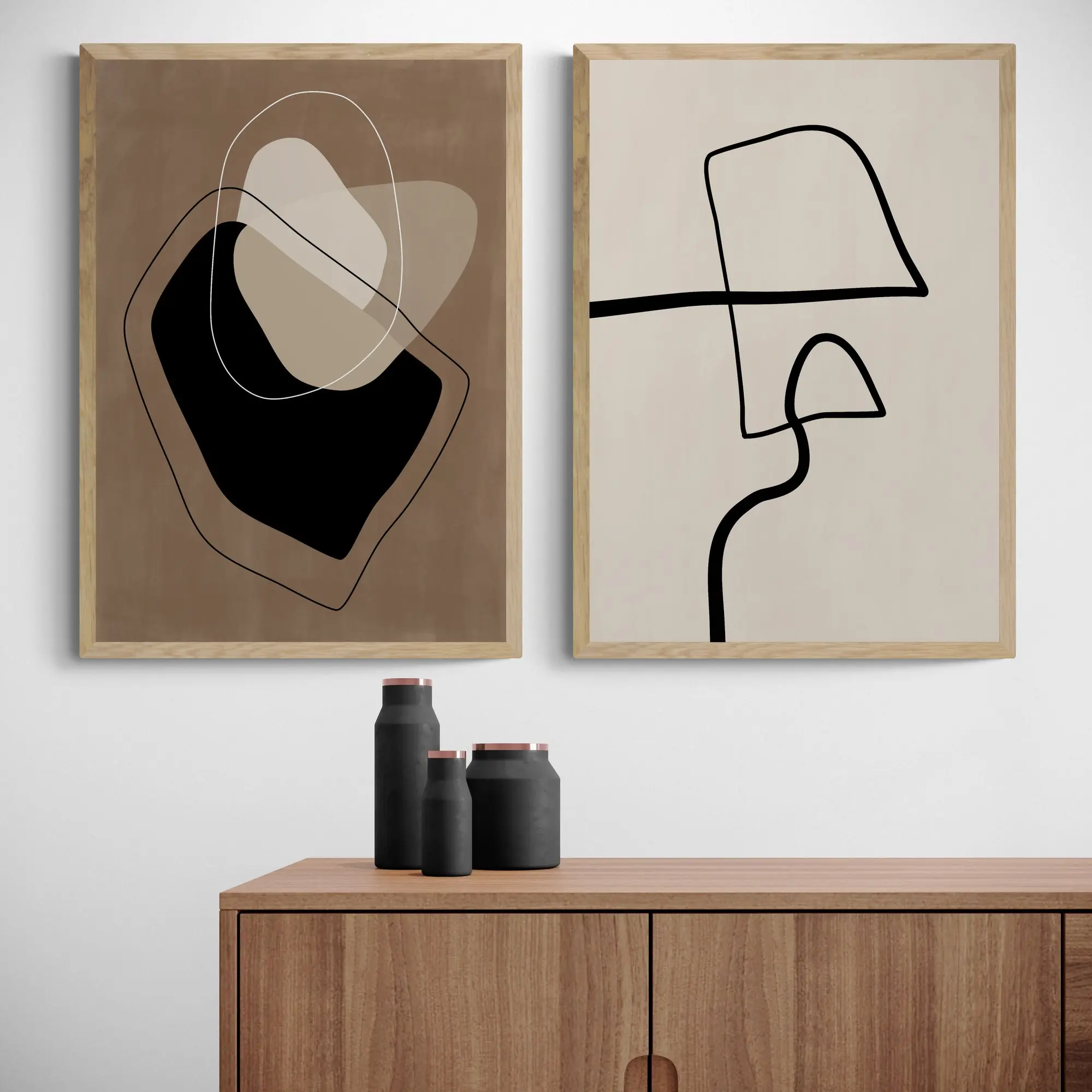 Beige Line Art Set by Elena Ristova - Image 2