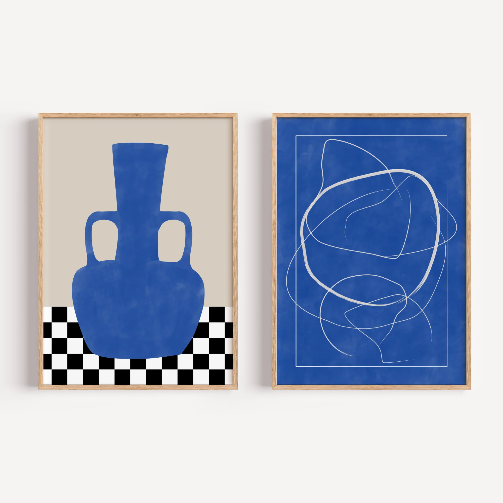 Blue Abstract Set by Elena Ristova