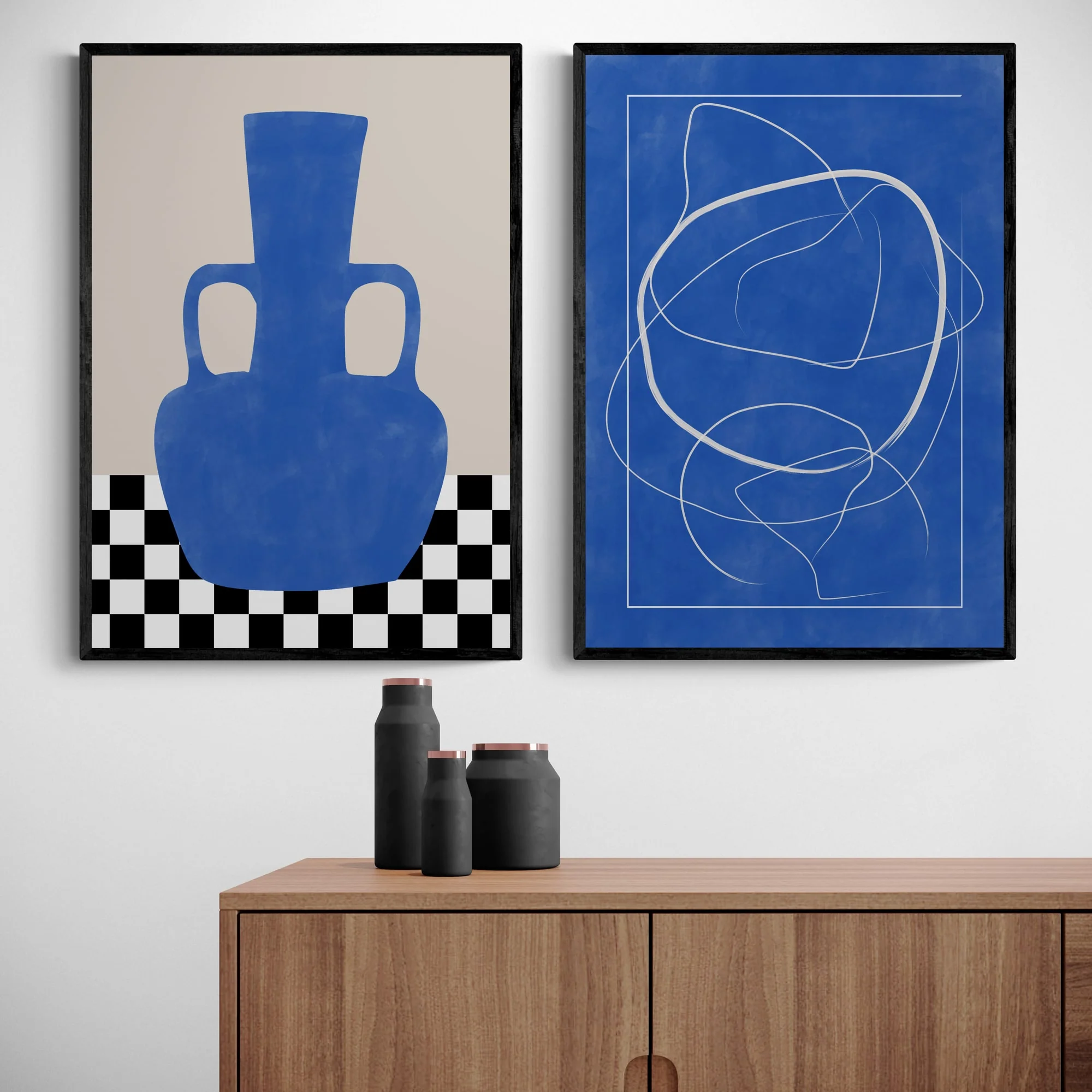 Blue Abstract Set by Elena Ristova - Image 2