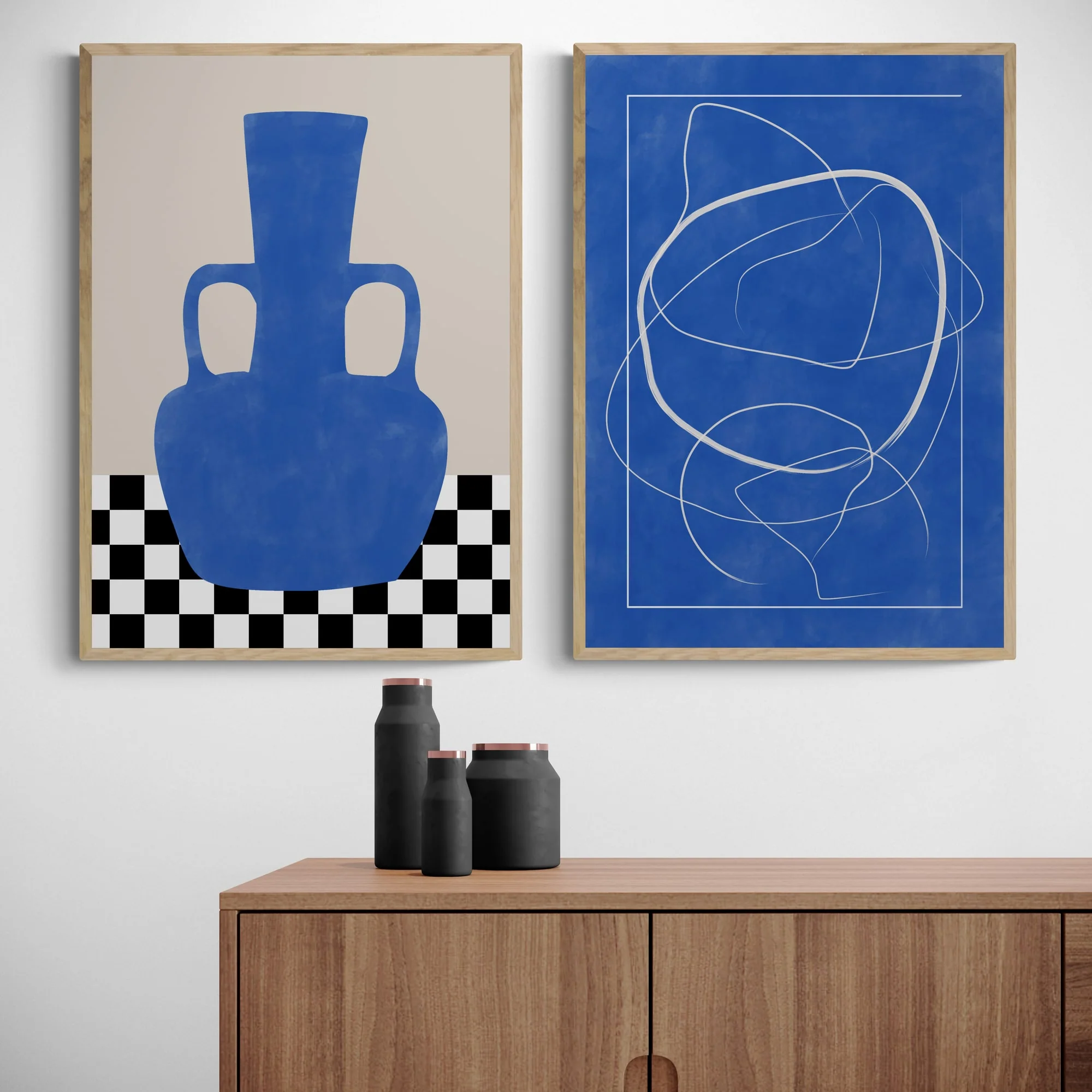 Blue Abstract Set by Elena Ristova - Image 3