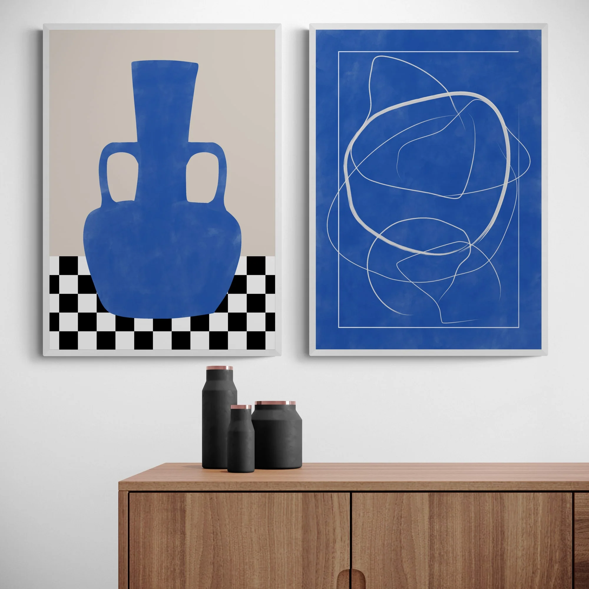 Blue Abstract Set by Elena Ristova - Image 4