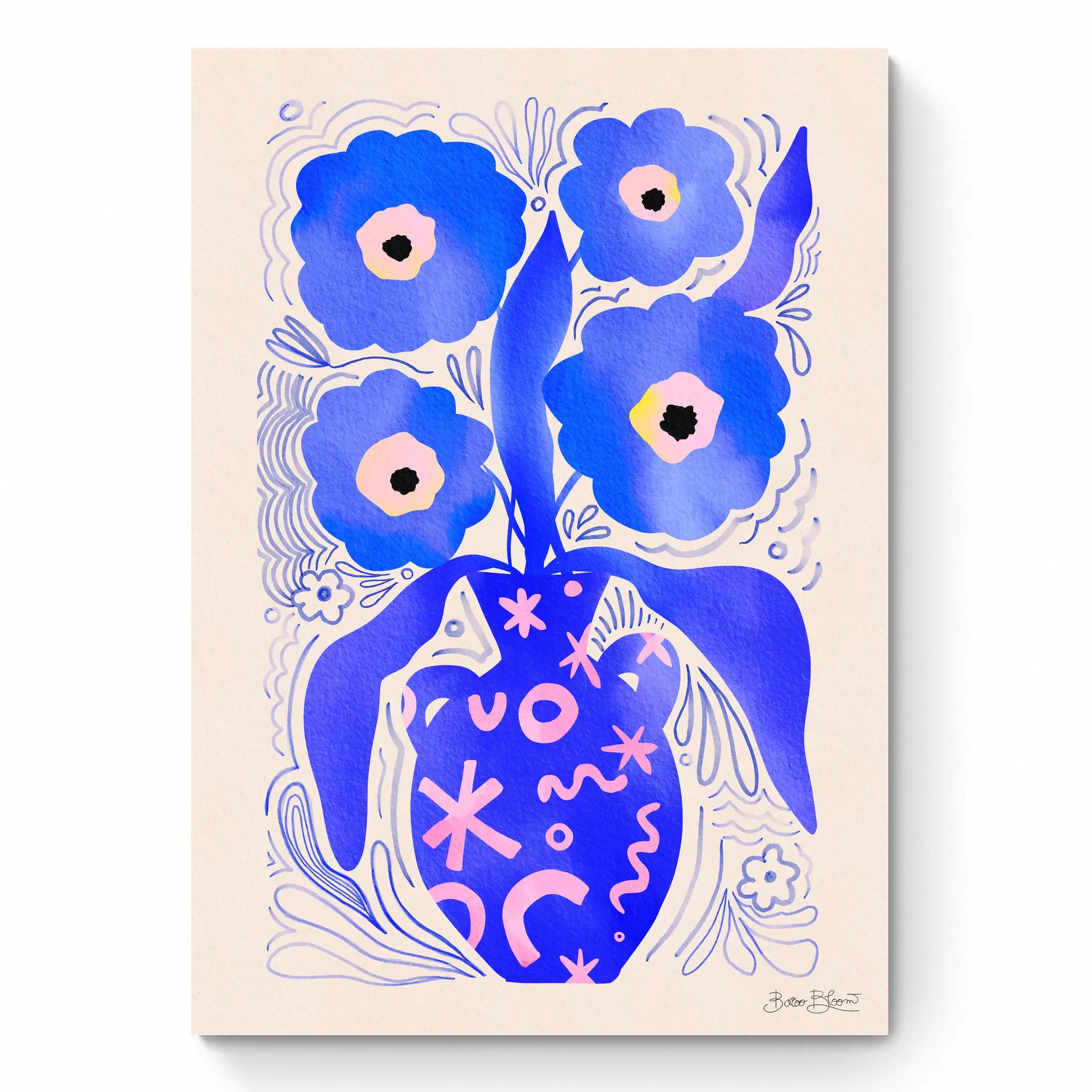 Blue Flower Abstract by Baroo Bloom - Image 3