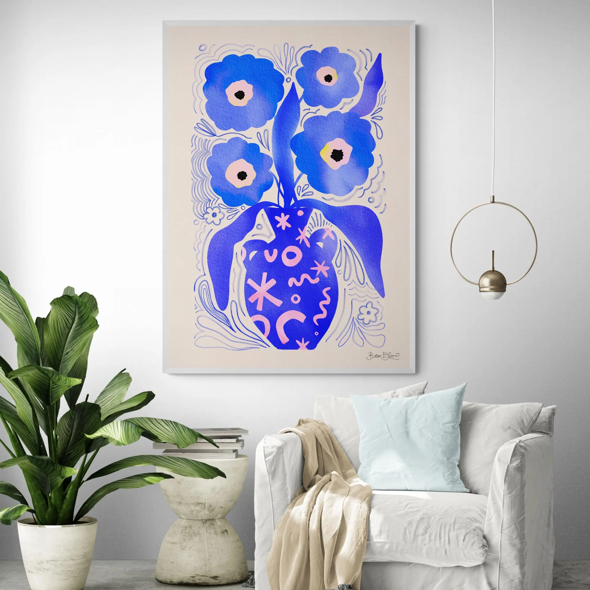Blue Flower Abstract by Baroo Bloom - Image 4