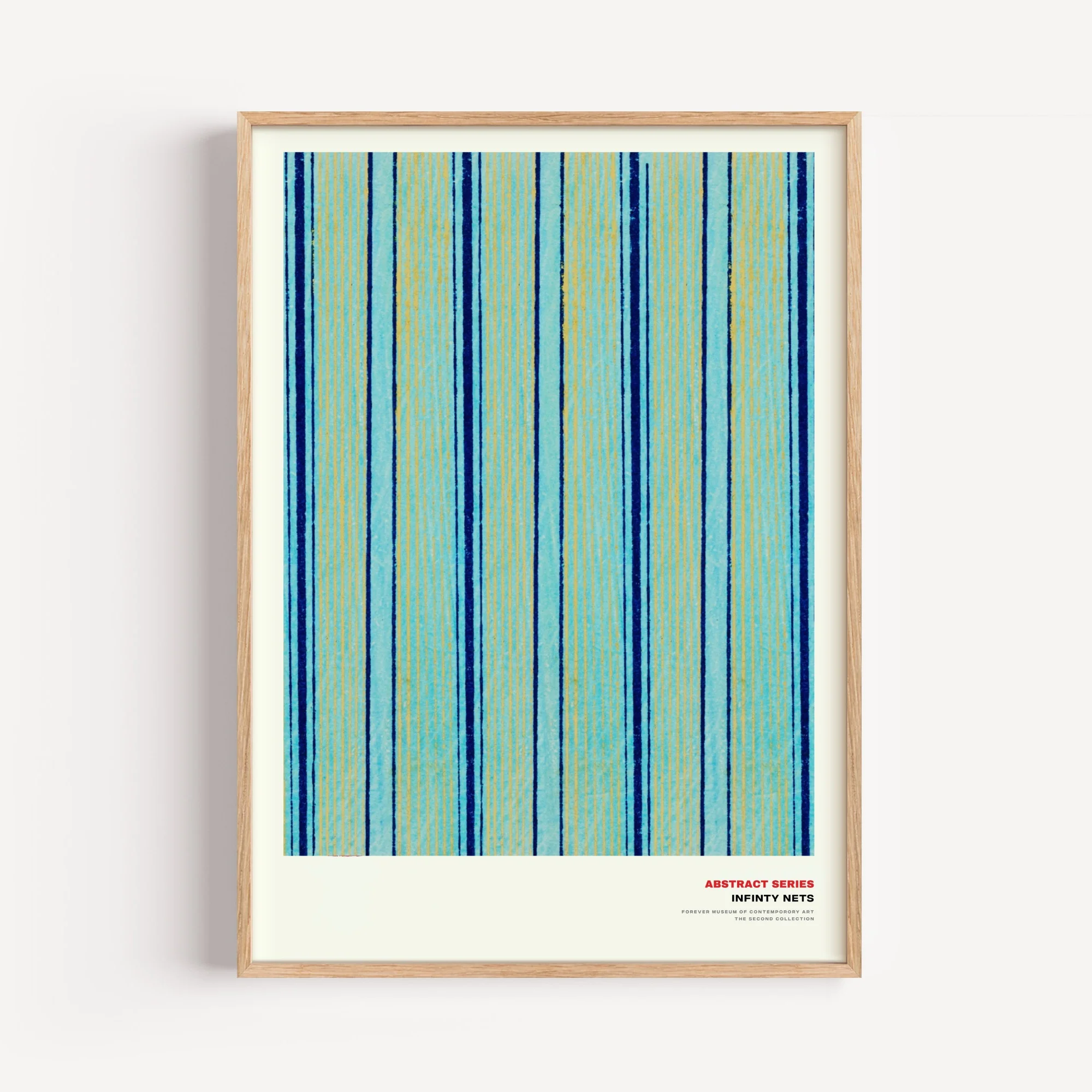 Blue Japanese Woodblock Pattern Art Print