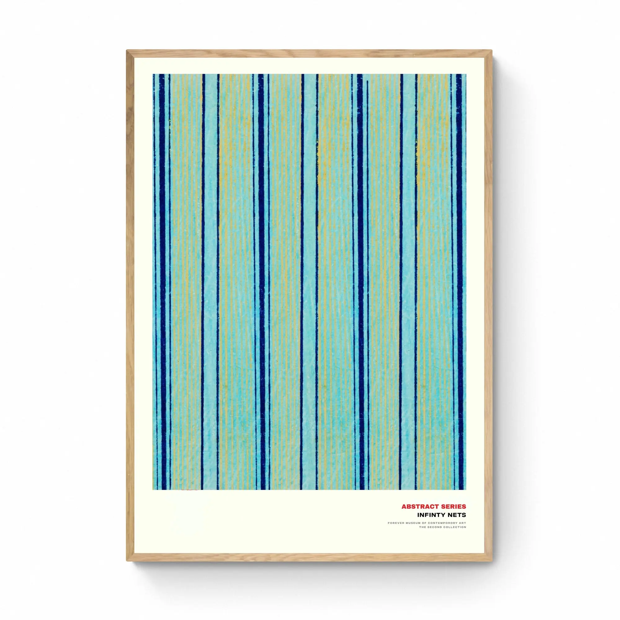 Blue Japanese Woodblock Pattern Art Print - Image 5