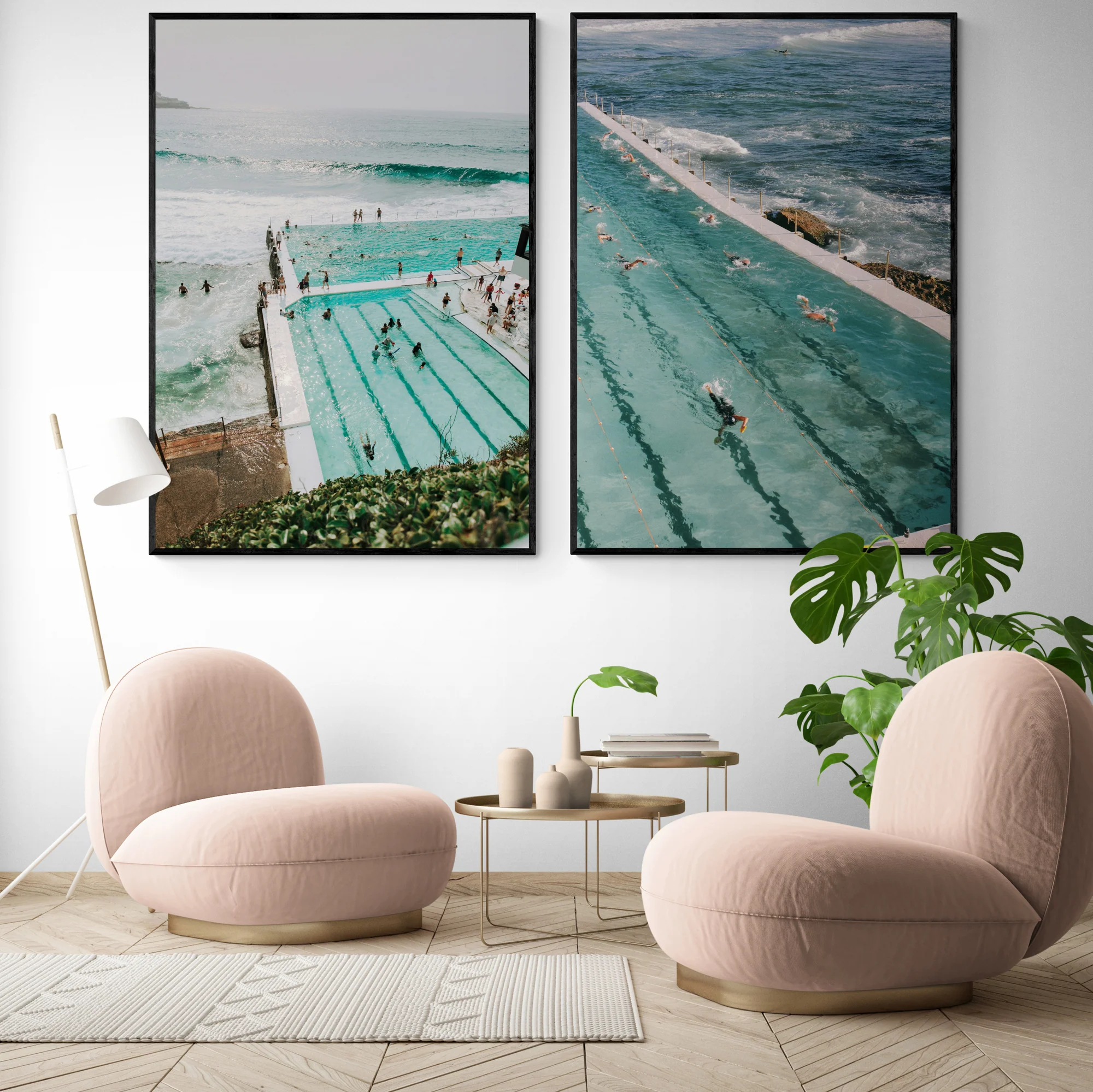 Bondi Swimmers | Set of 2 Art Prints - Image 2