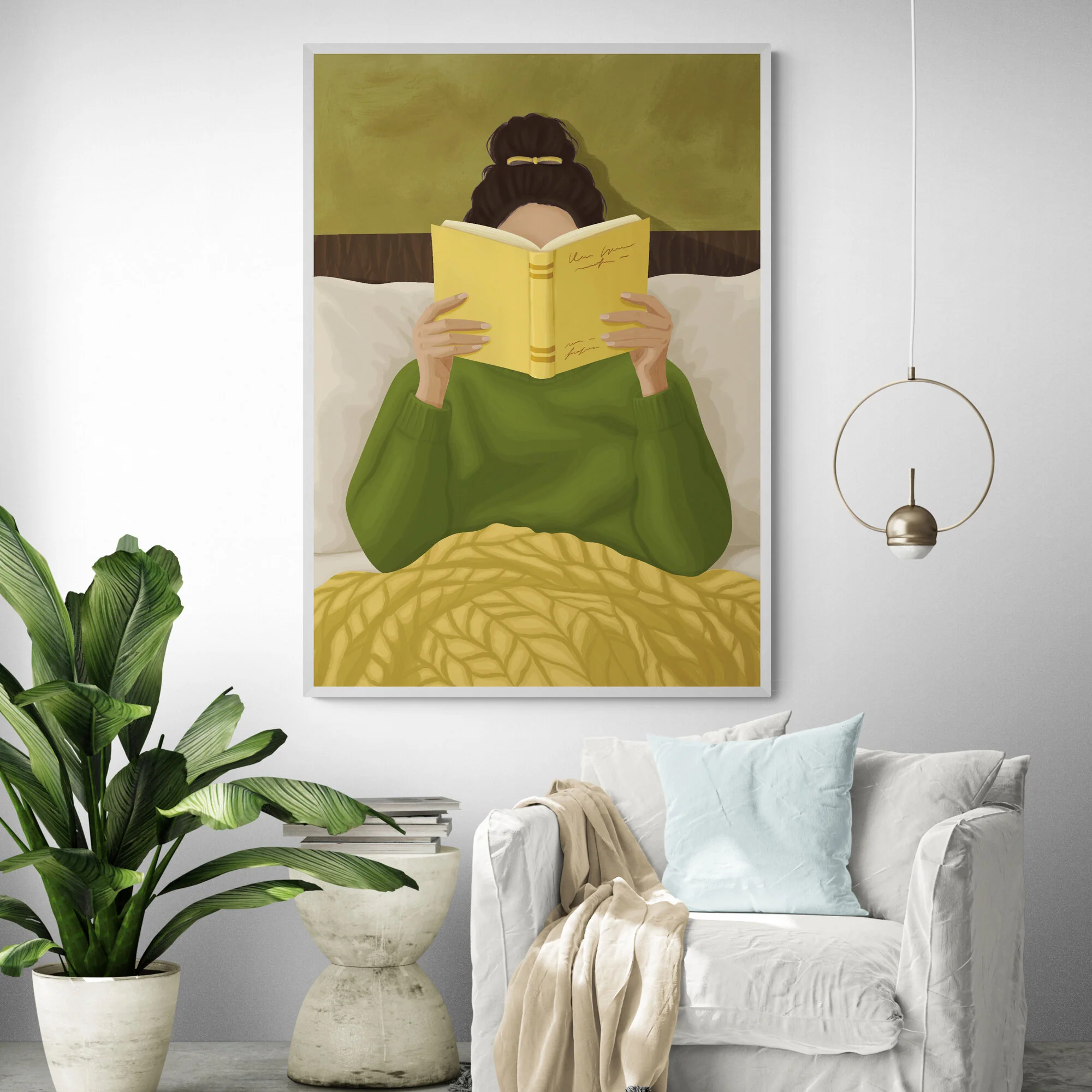 Book Worm Art Print - Image 3