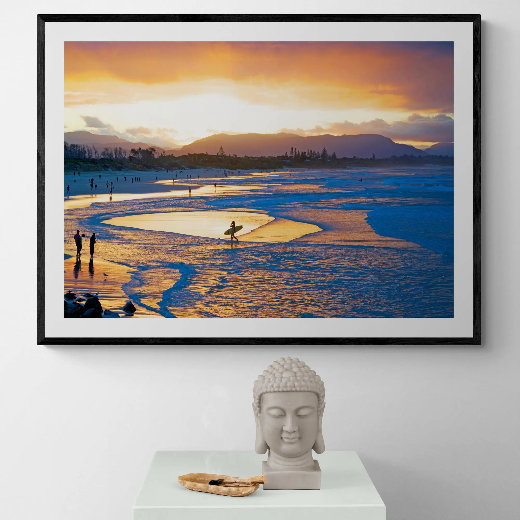 Byron Bay Beach Sunset Art Print - Image 2