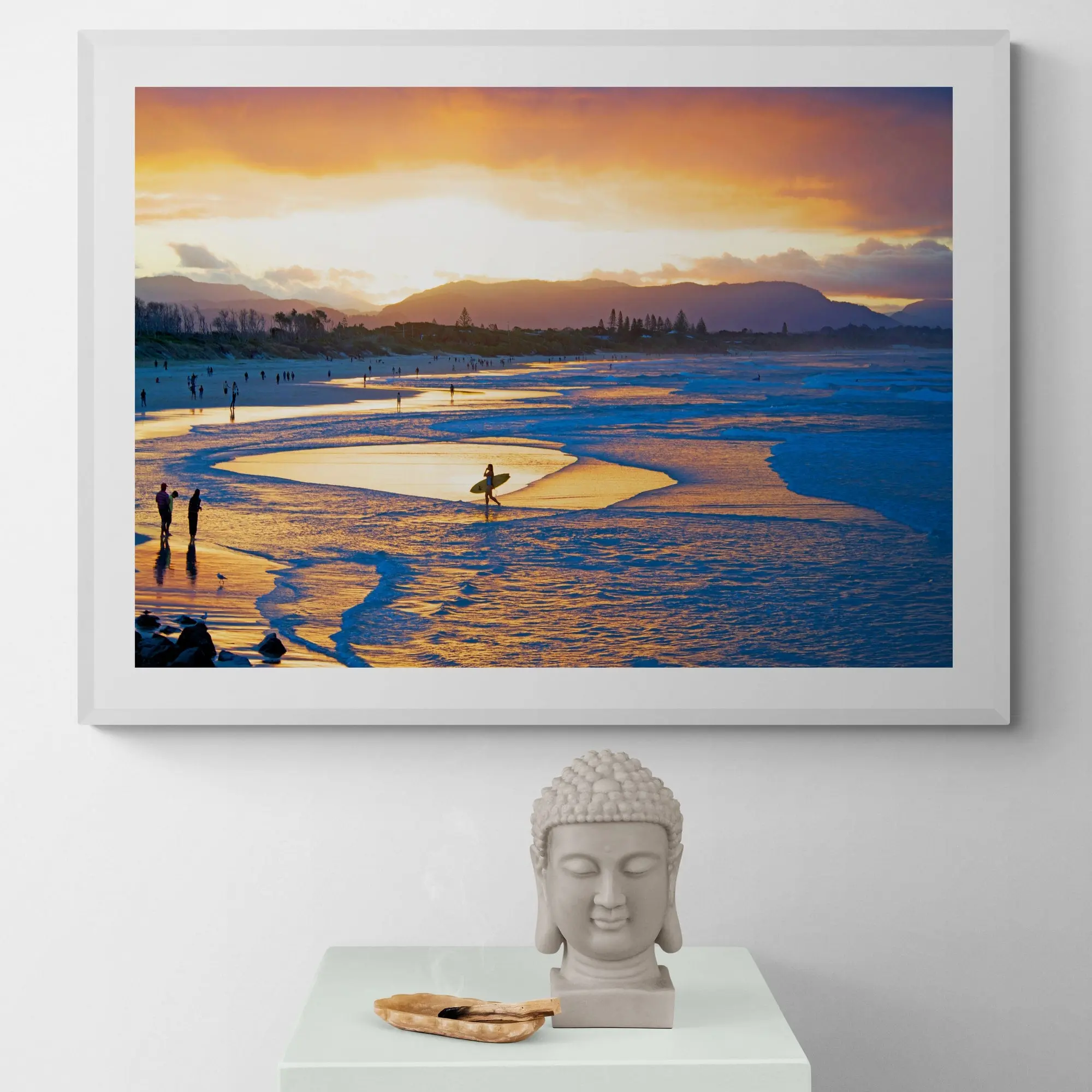 Byron Bay Beach Sunset Art Print - Image 3