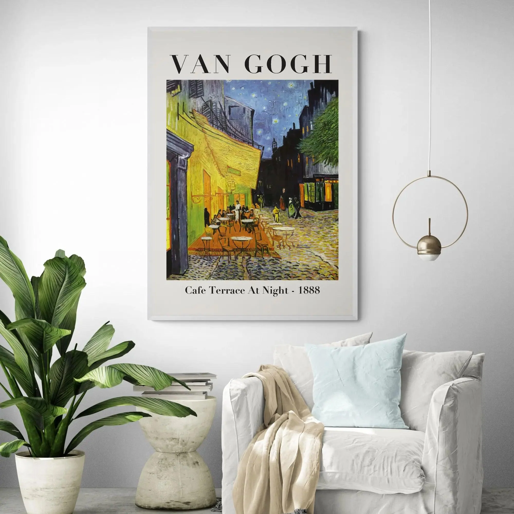 Cafe Terrace At Night by Vincent van Gogh — Bordered - Image 2