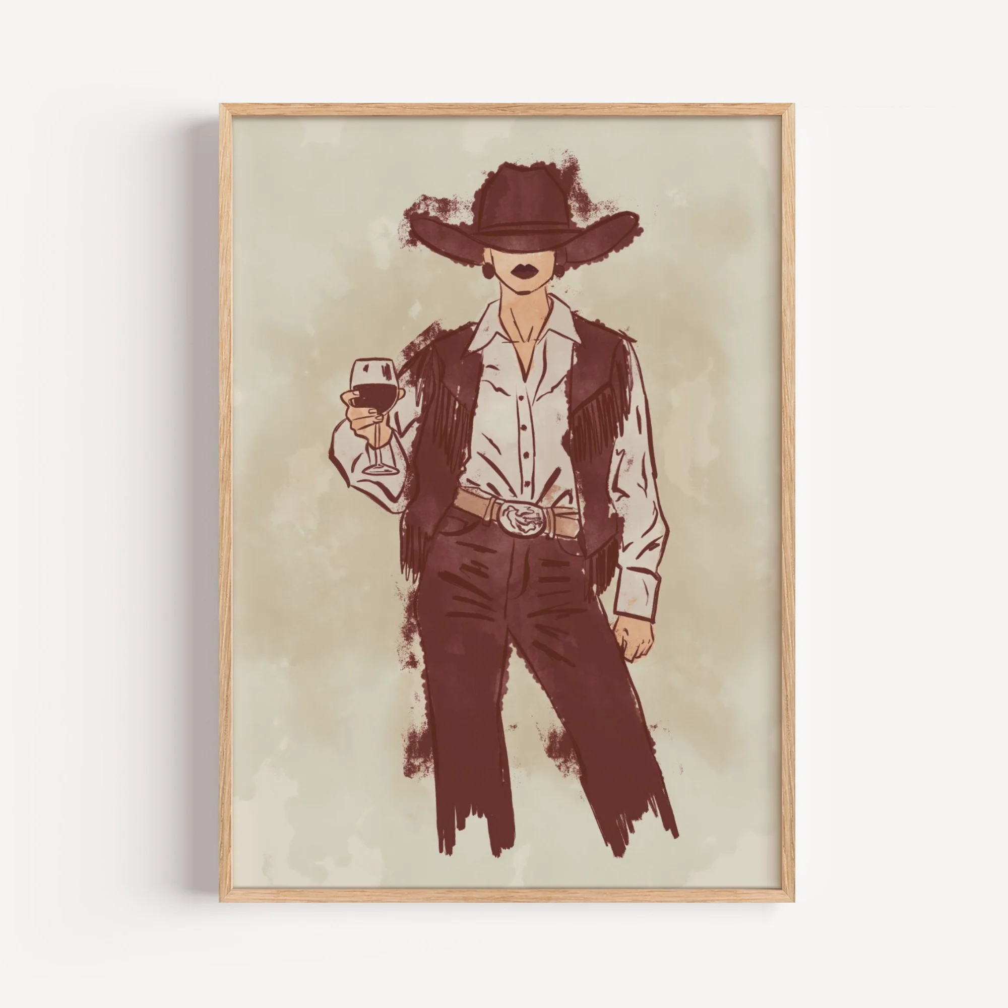 Cowgirl Art Print