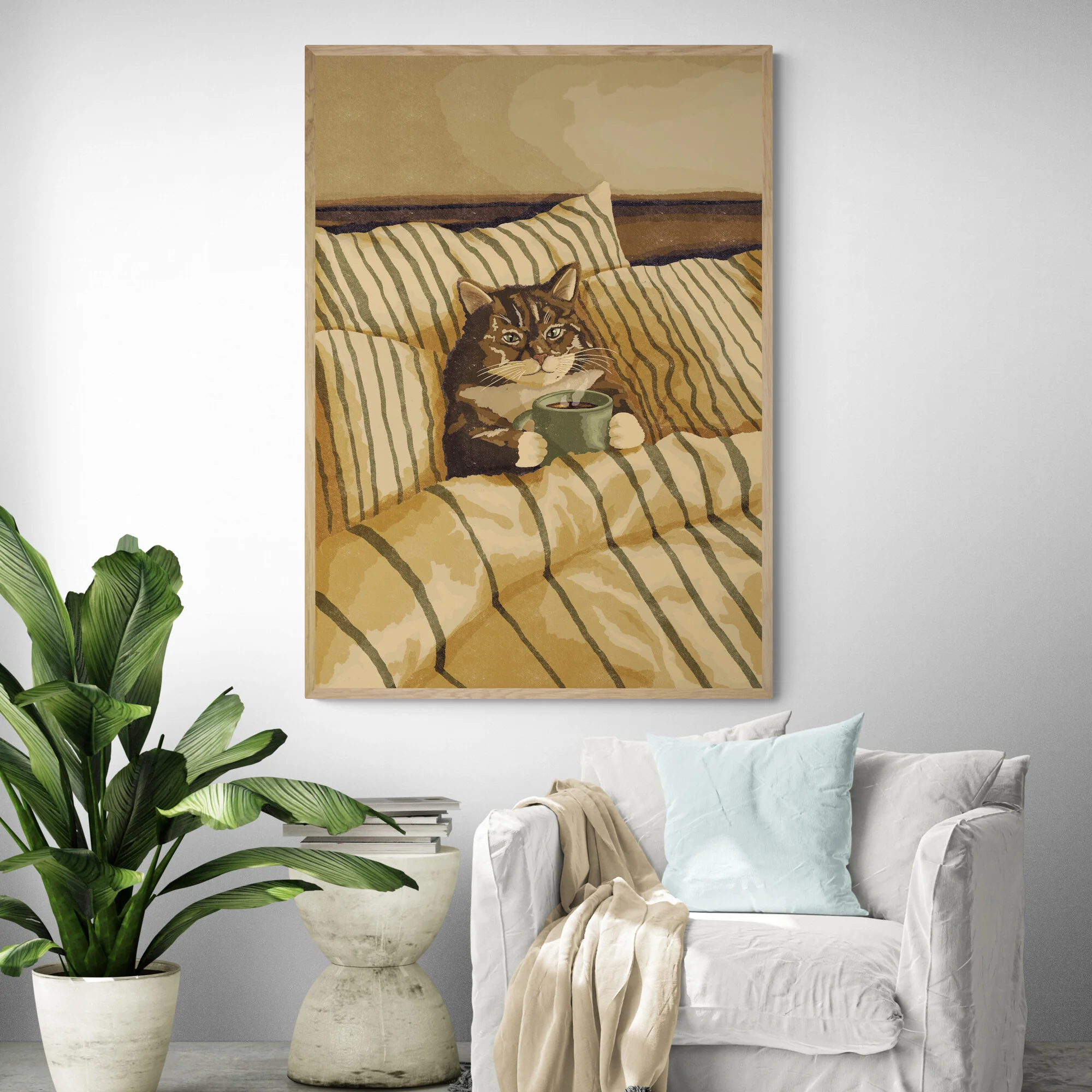 Cozy Cat Art Print - Image 3