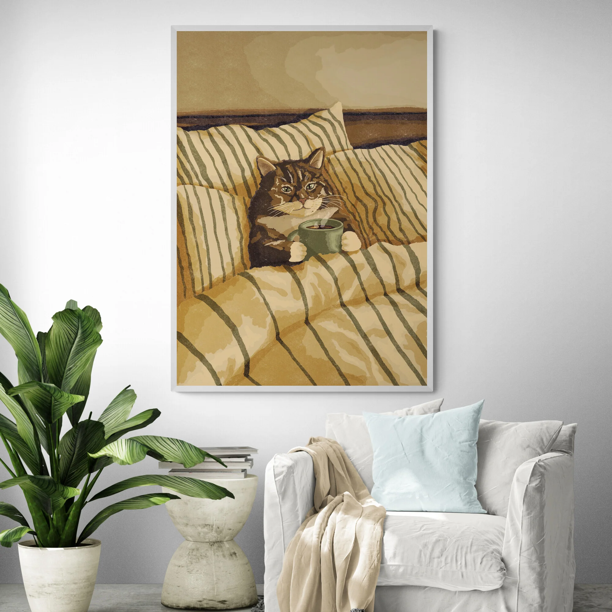Cozy Cat Art Print - Image 4