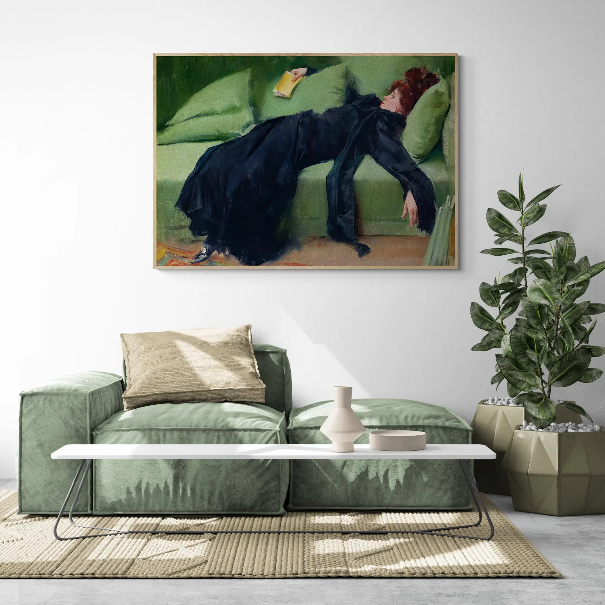 Decadent Young Woman Vintage Art Print - Image 4