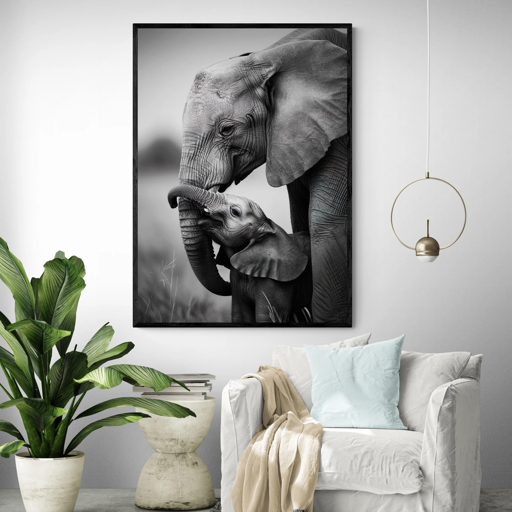 Eternal Bond Elephant Art Print - Image 2