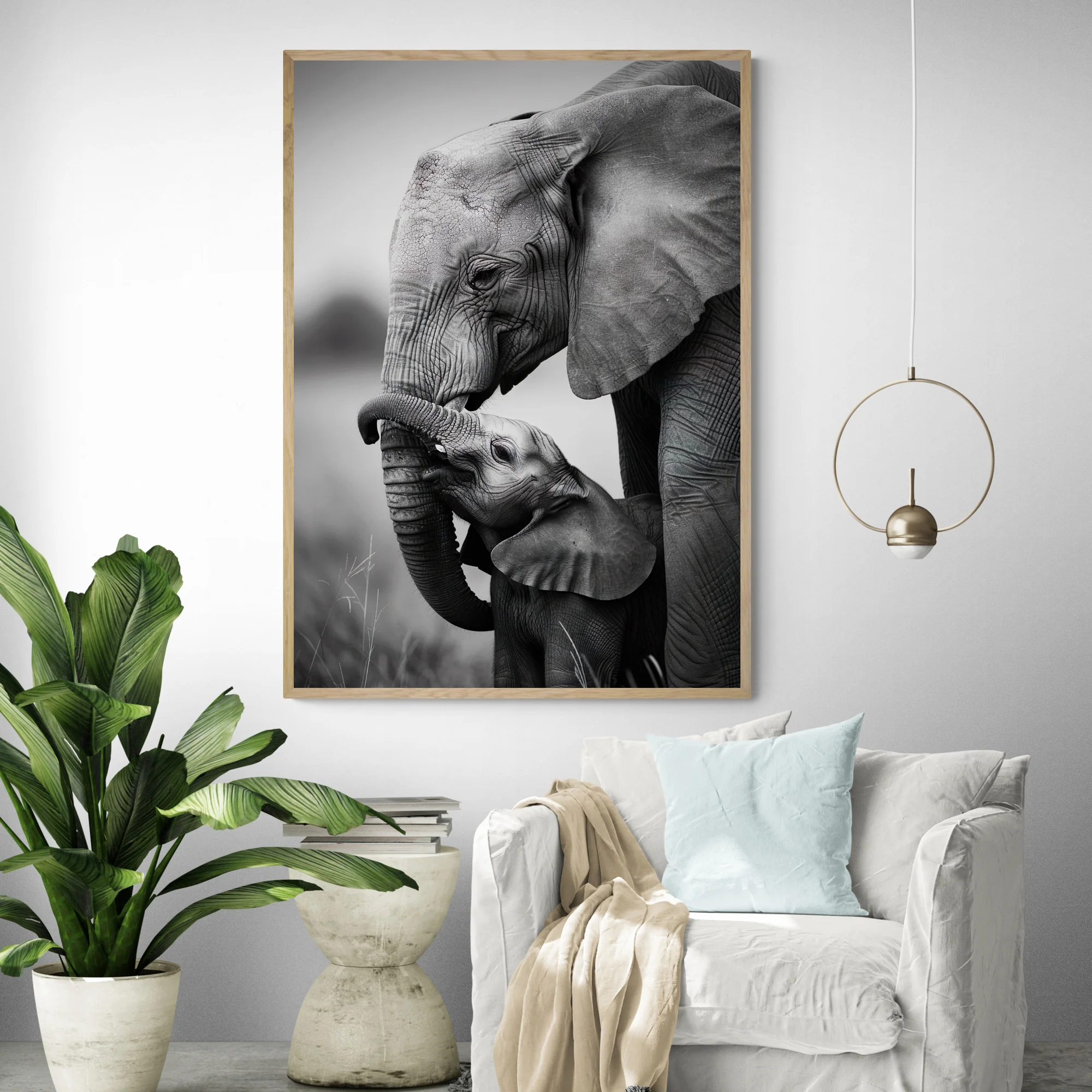 Eternal Bond Elephant Art Print - Image 3