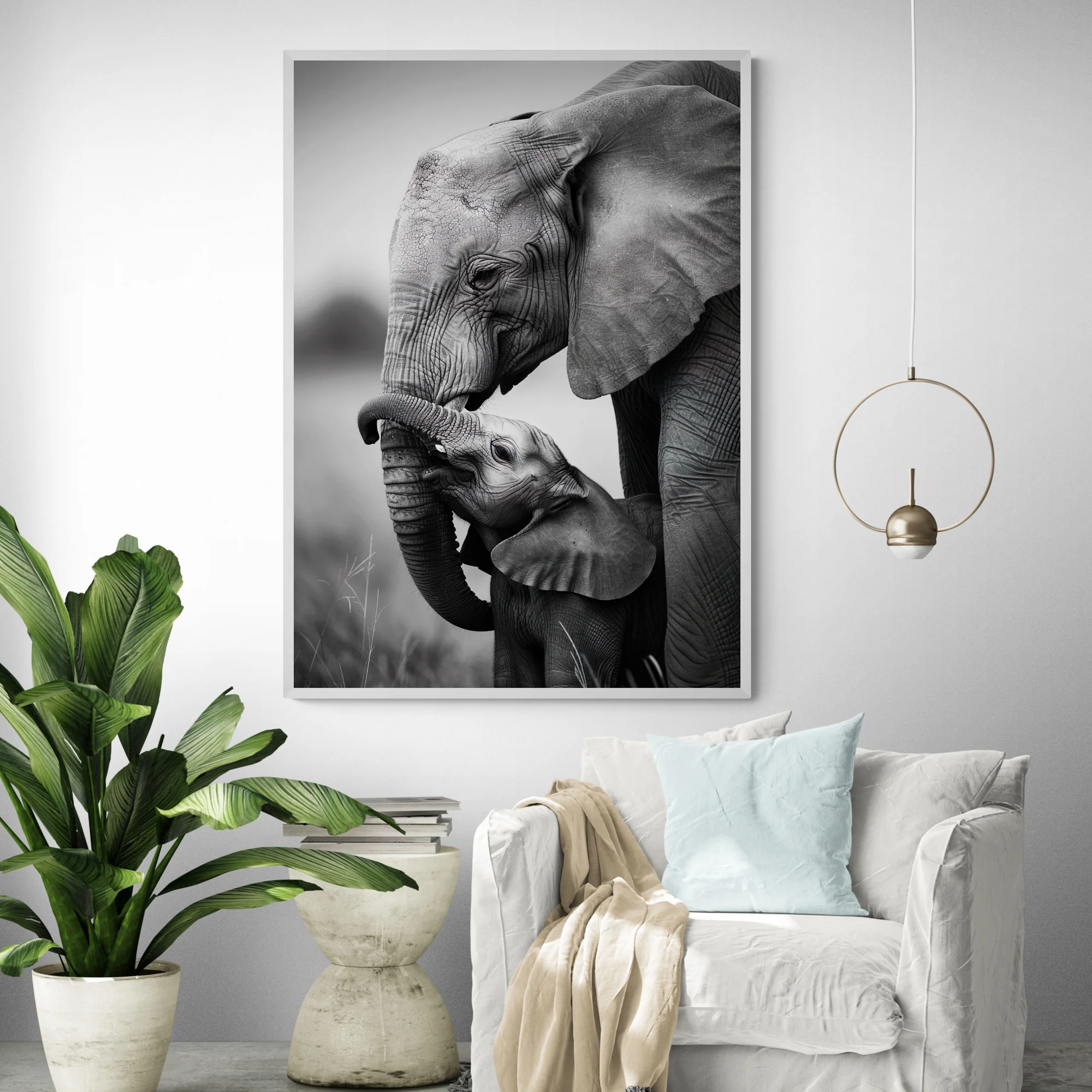 Eternal Bond Elephant Art Print - Image 4