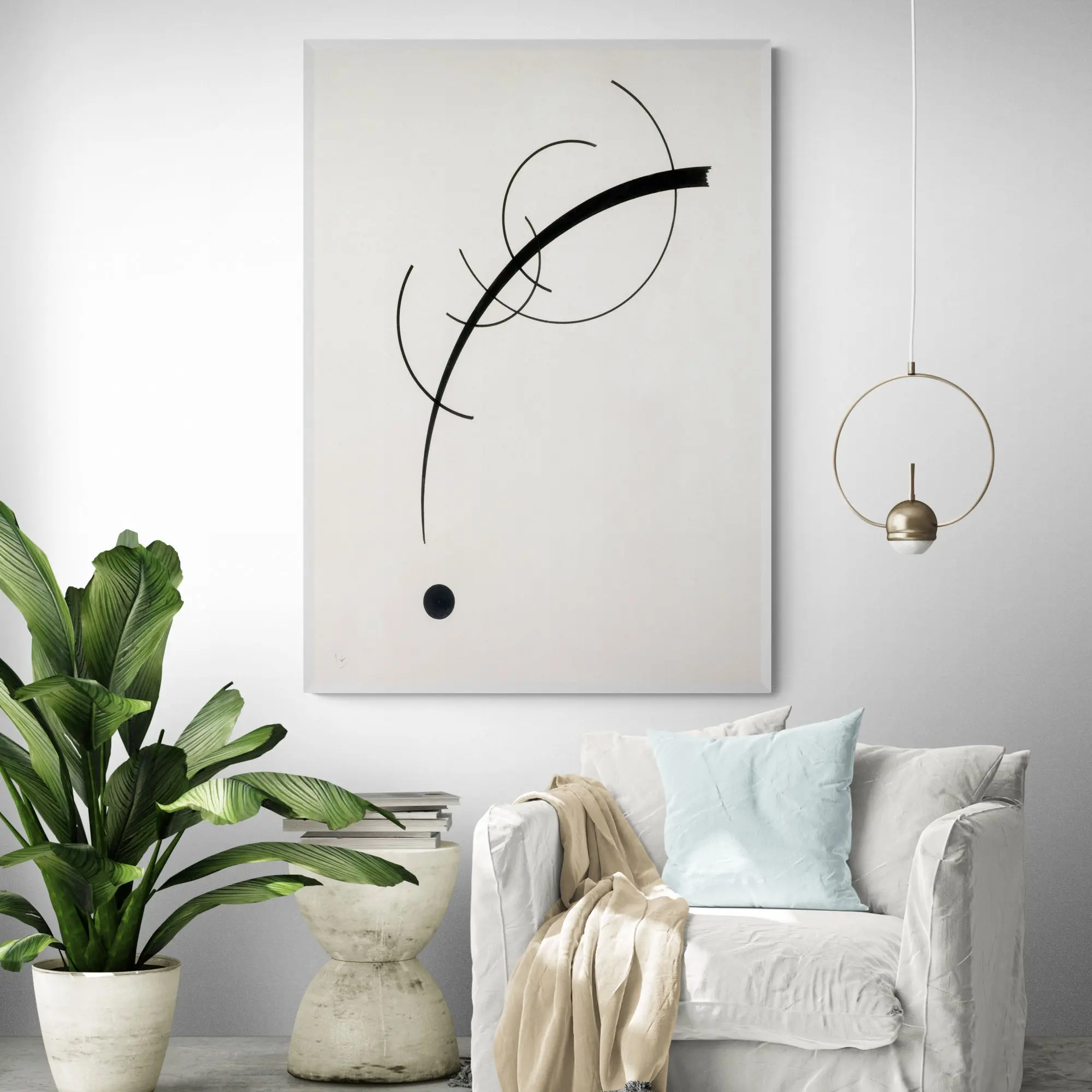 Free Curve to the Point by Wassily Kandinsky Art Print - Image 2
