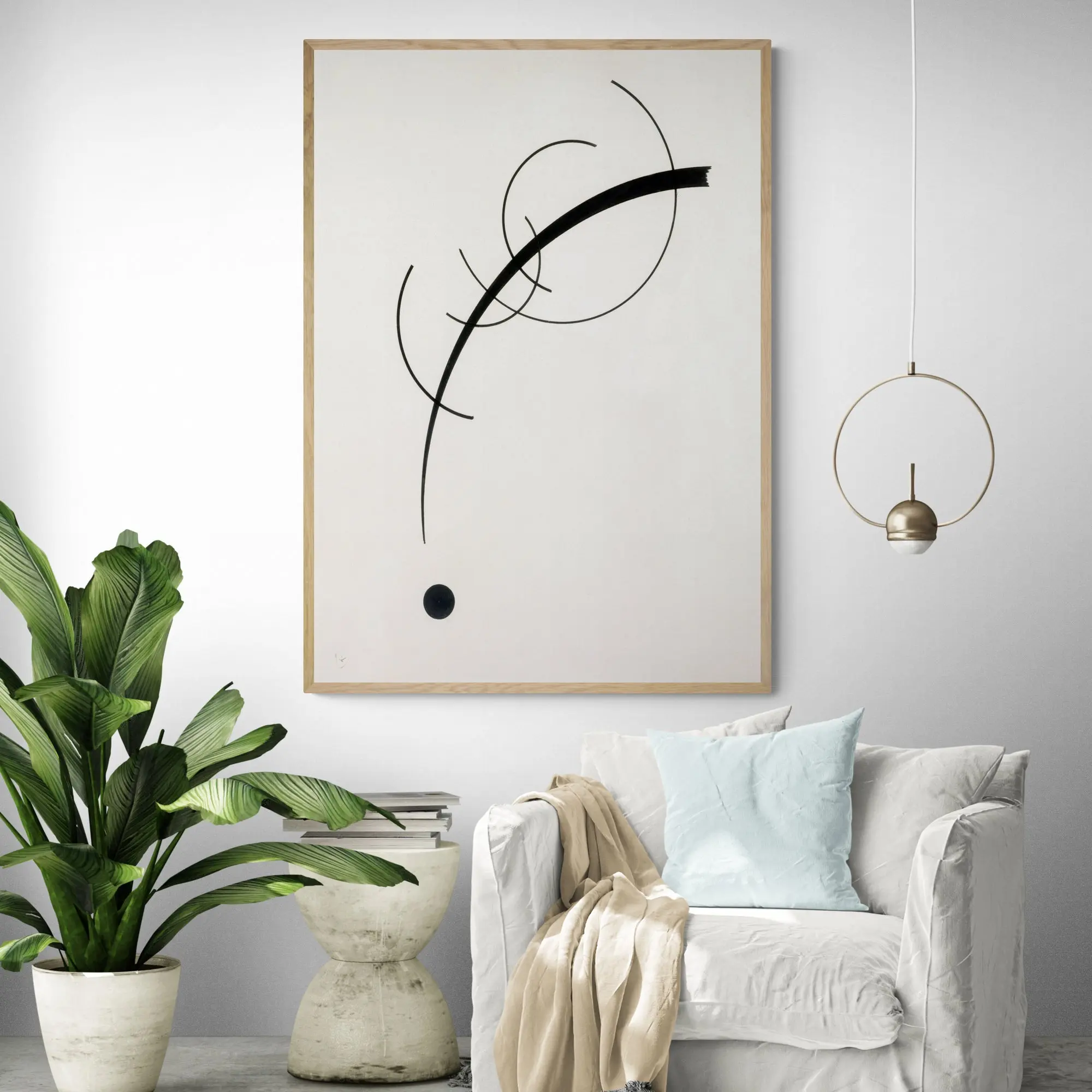 Free Curve to the Point by Wassily Kandinsky Art Print - Image 3