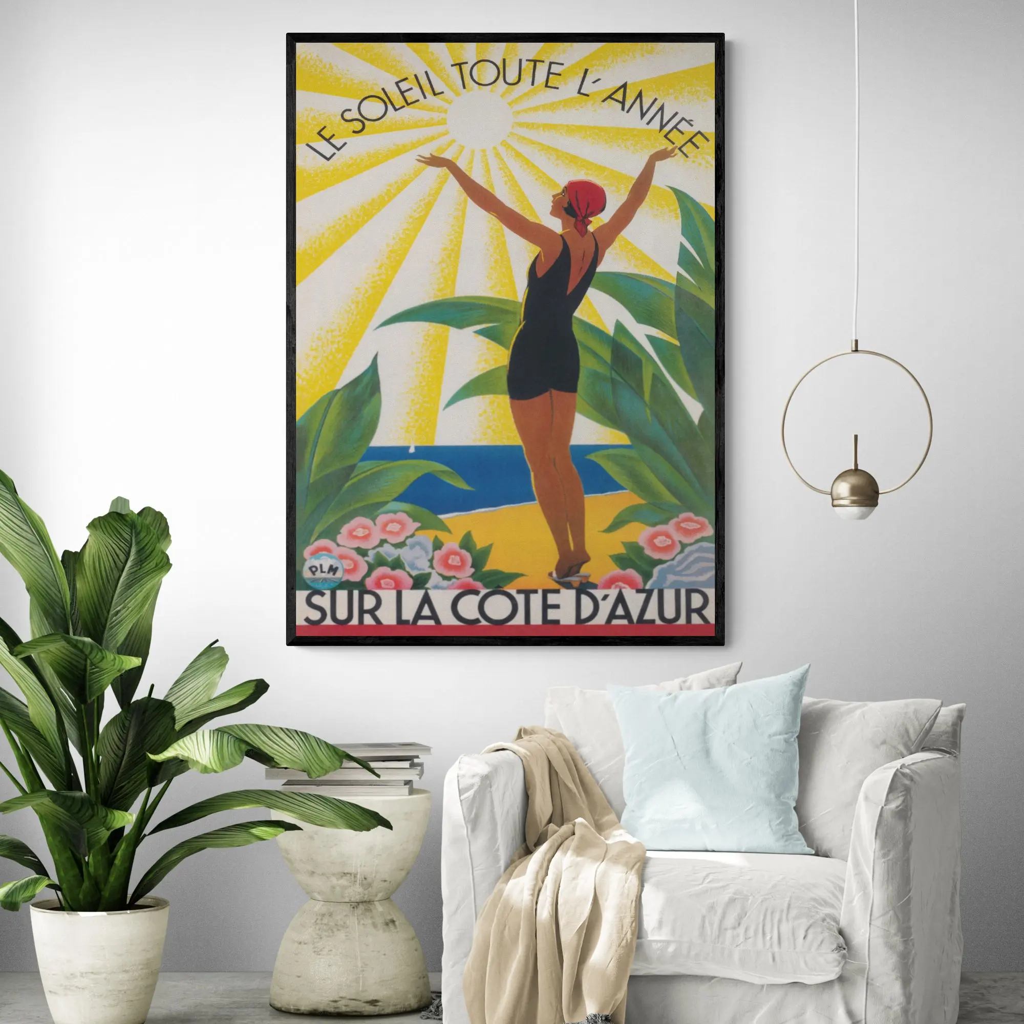 French Riviera Cote d'Azur Art Print - Image 2