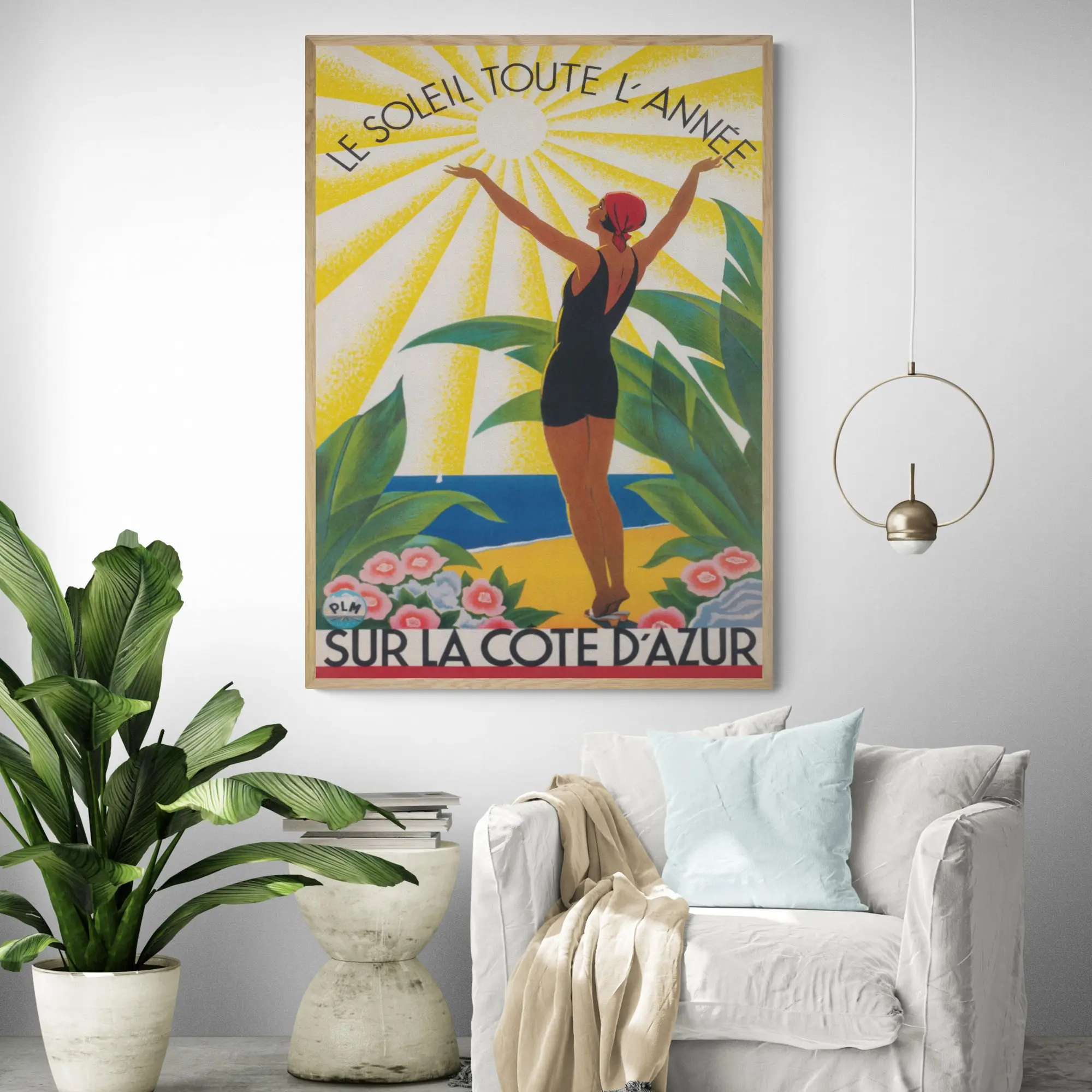 French Riviera Cote d'Azur Art Print - Image 3