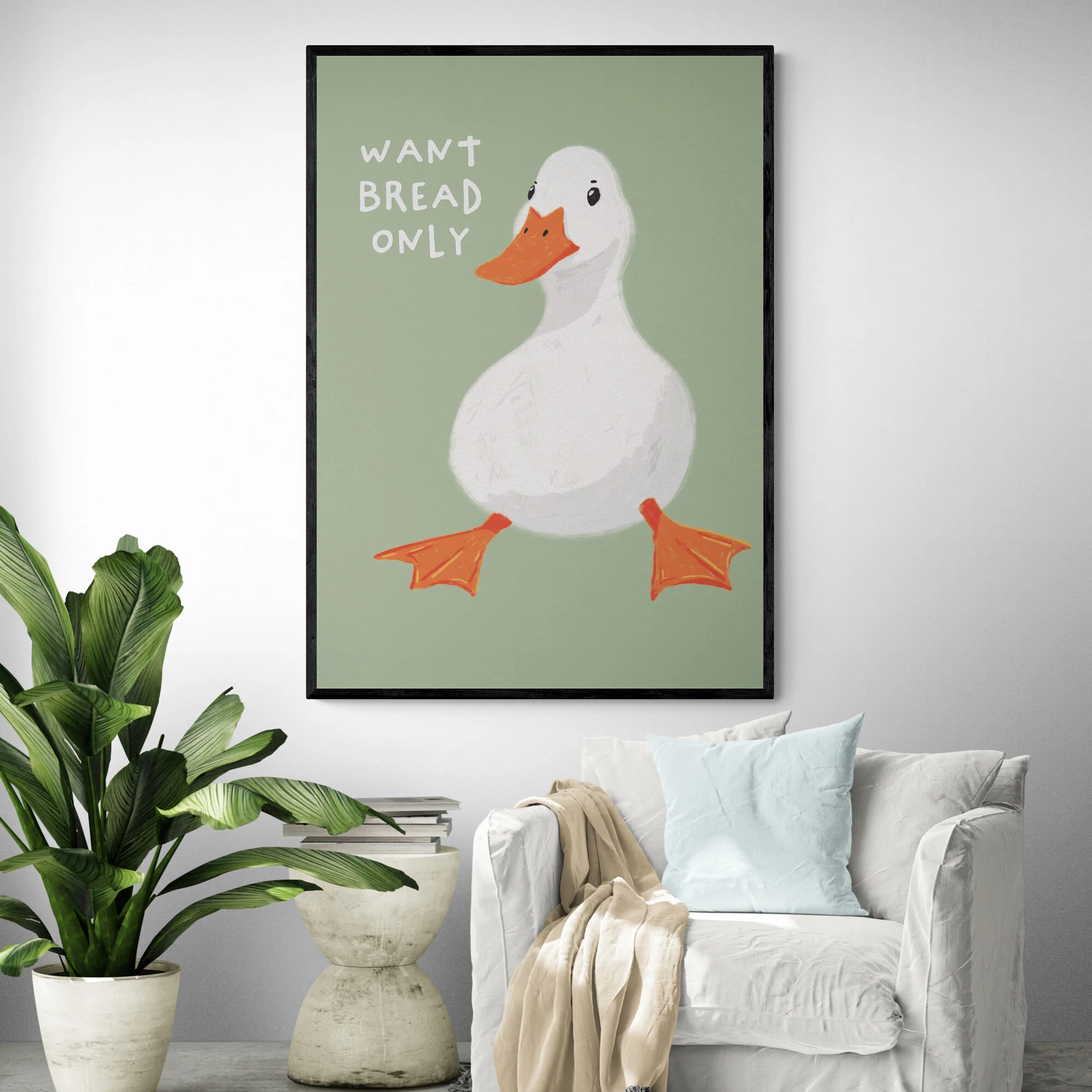 Fussy Duck Art Print - Image 2