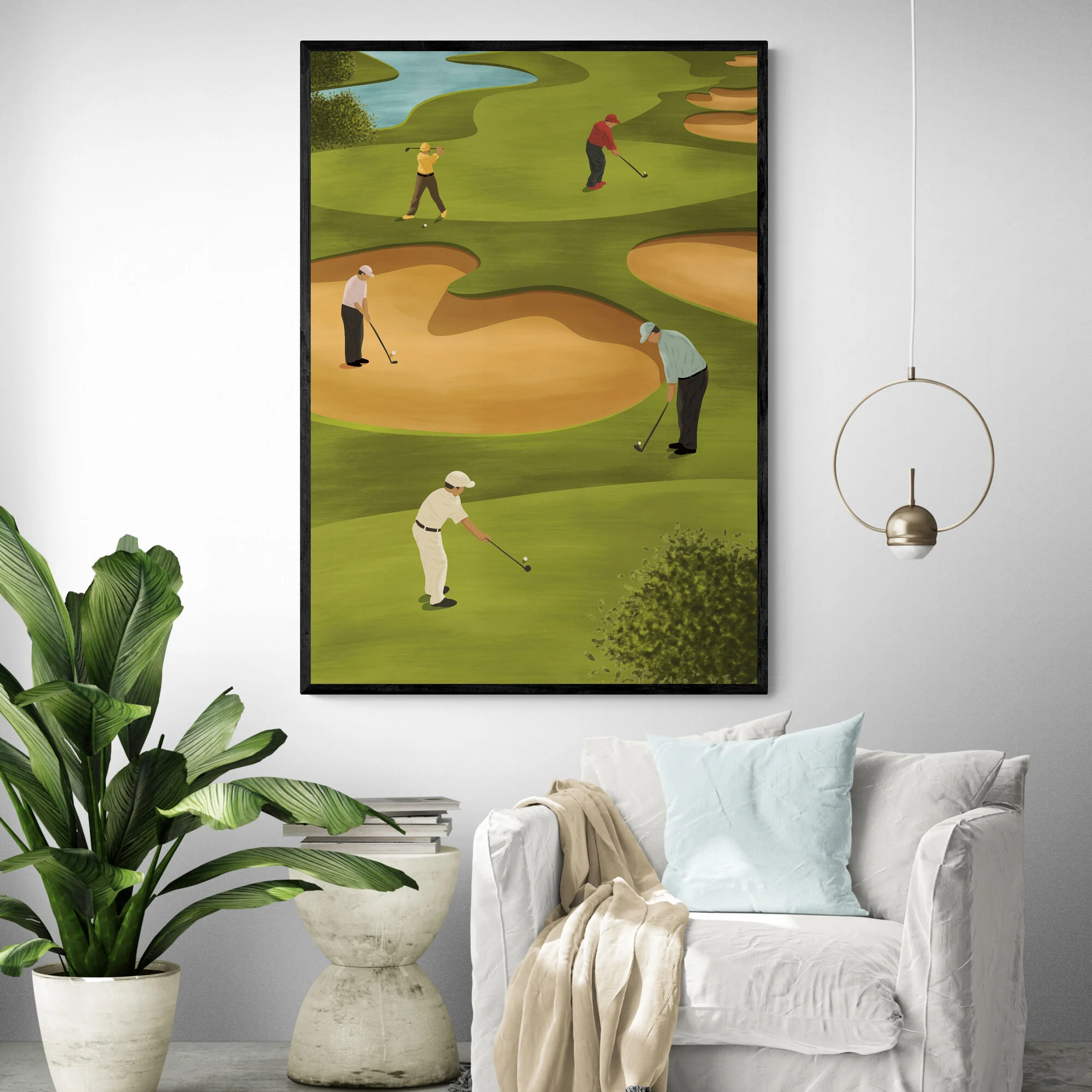 Golfers Art Print - Image 2