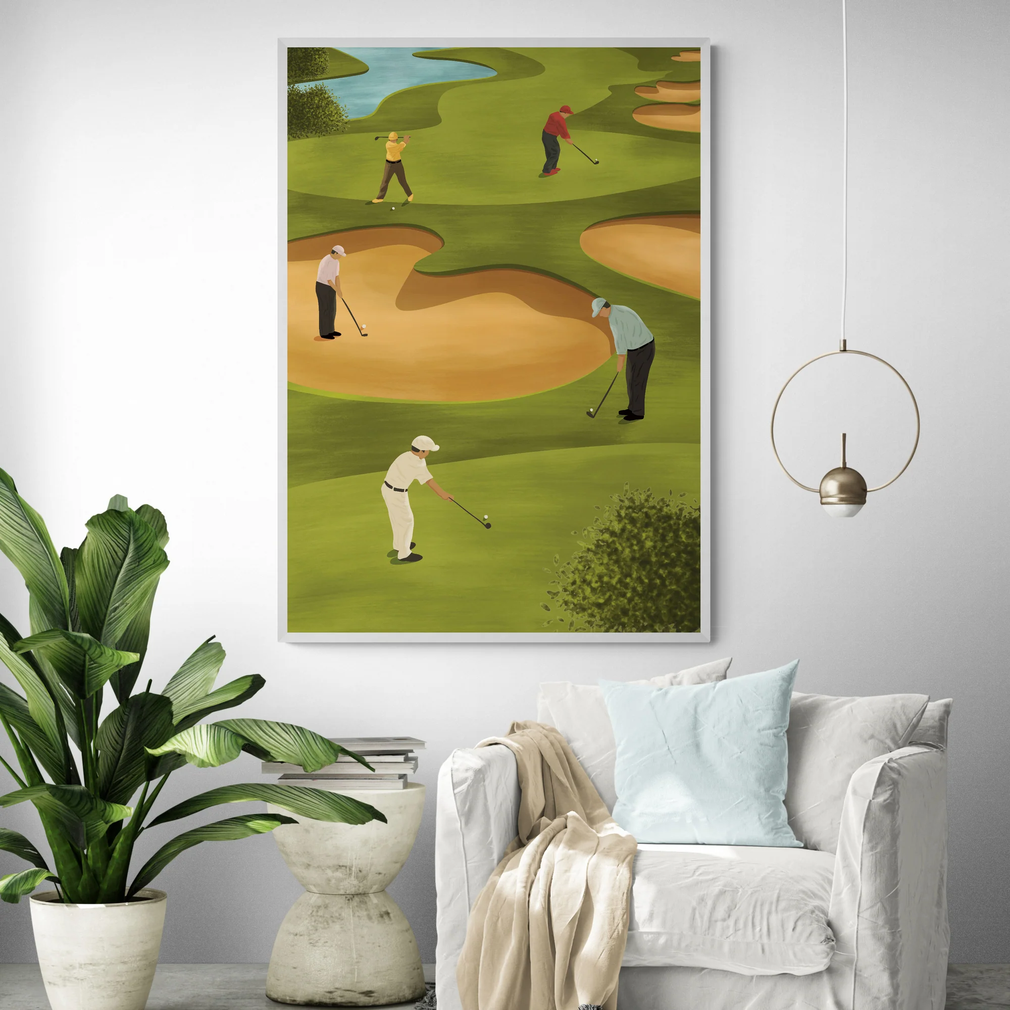 Golfers Art Print - Image 4
