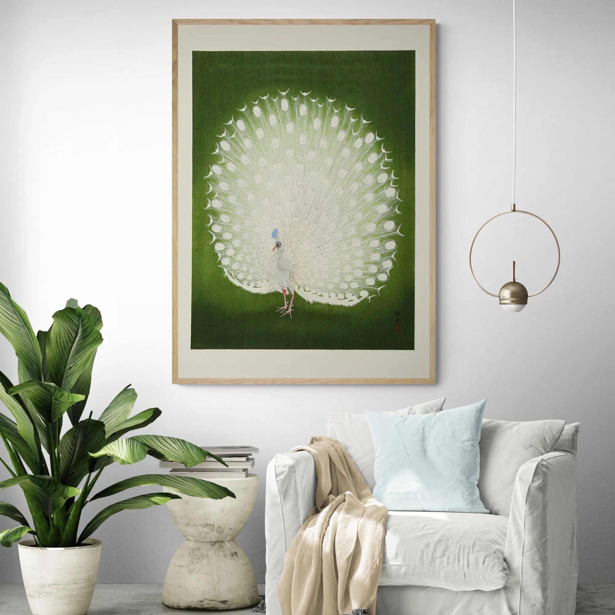 Green Peacock by Ohara Koson - Image 2