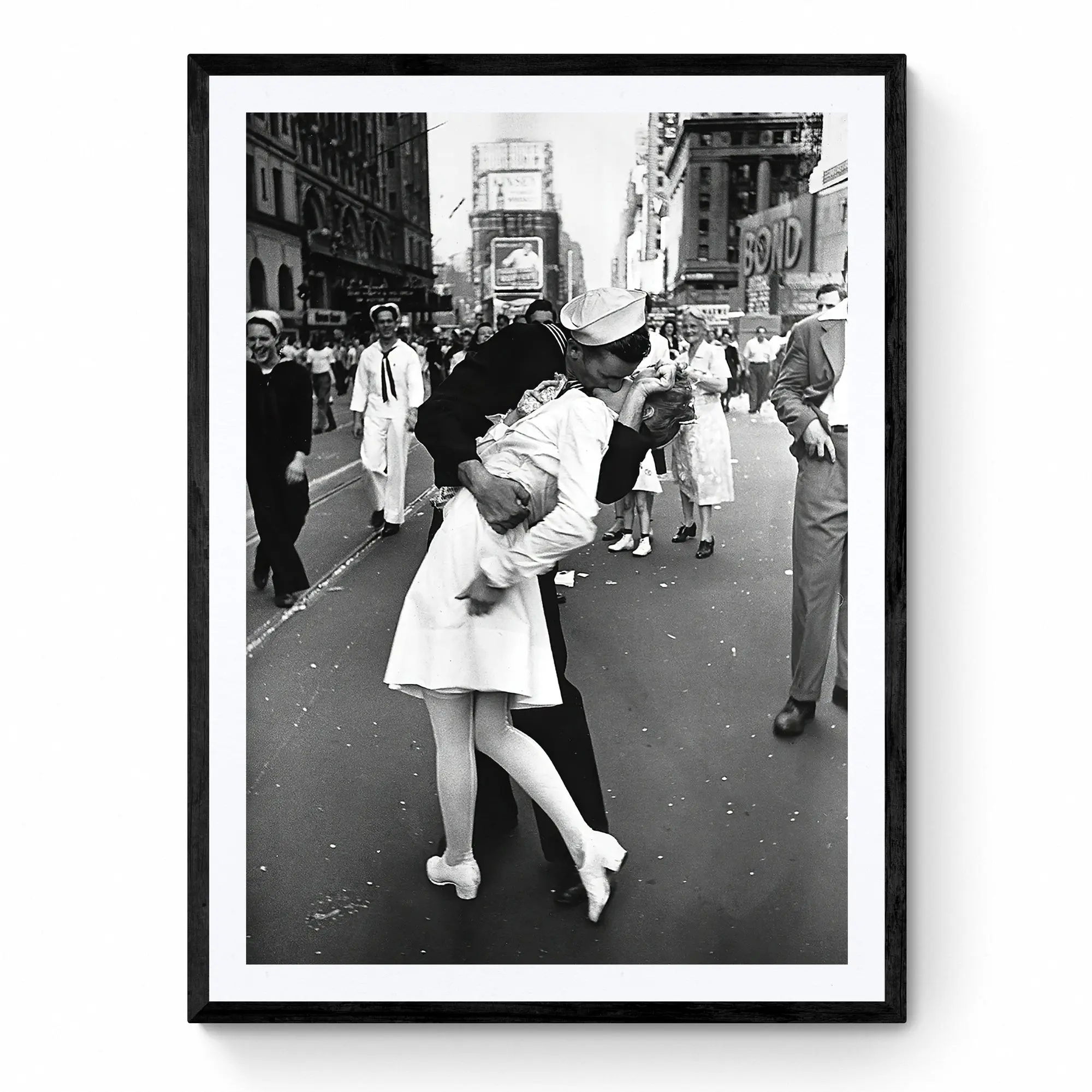 Happy Sailor Kissing Nurse 1945 Art Print - Image 2