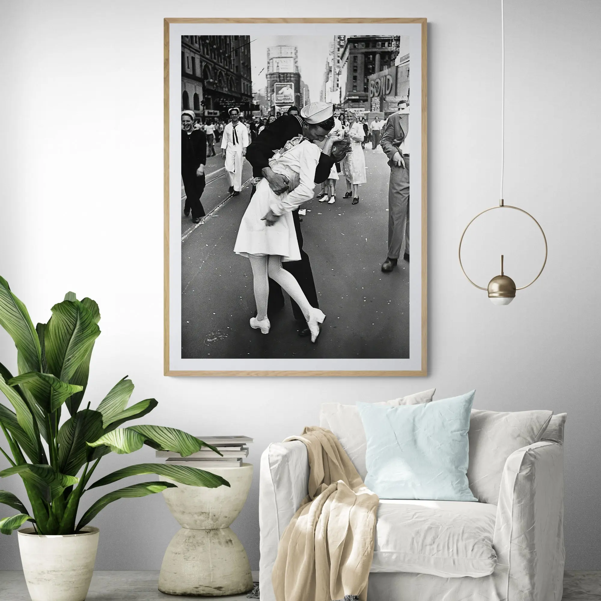 Happy Sailor Kissing Nurse 1945 Art Print - Image 4