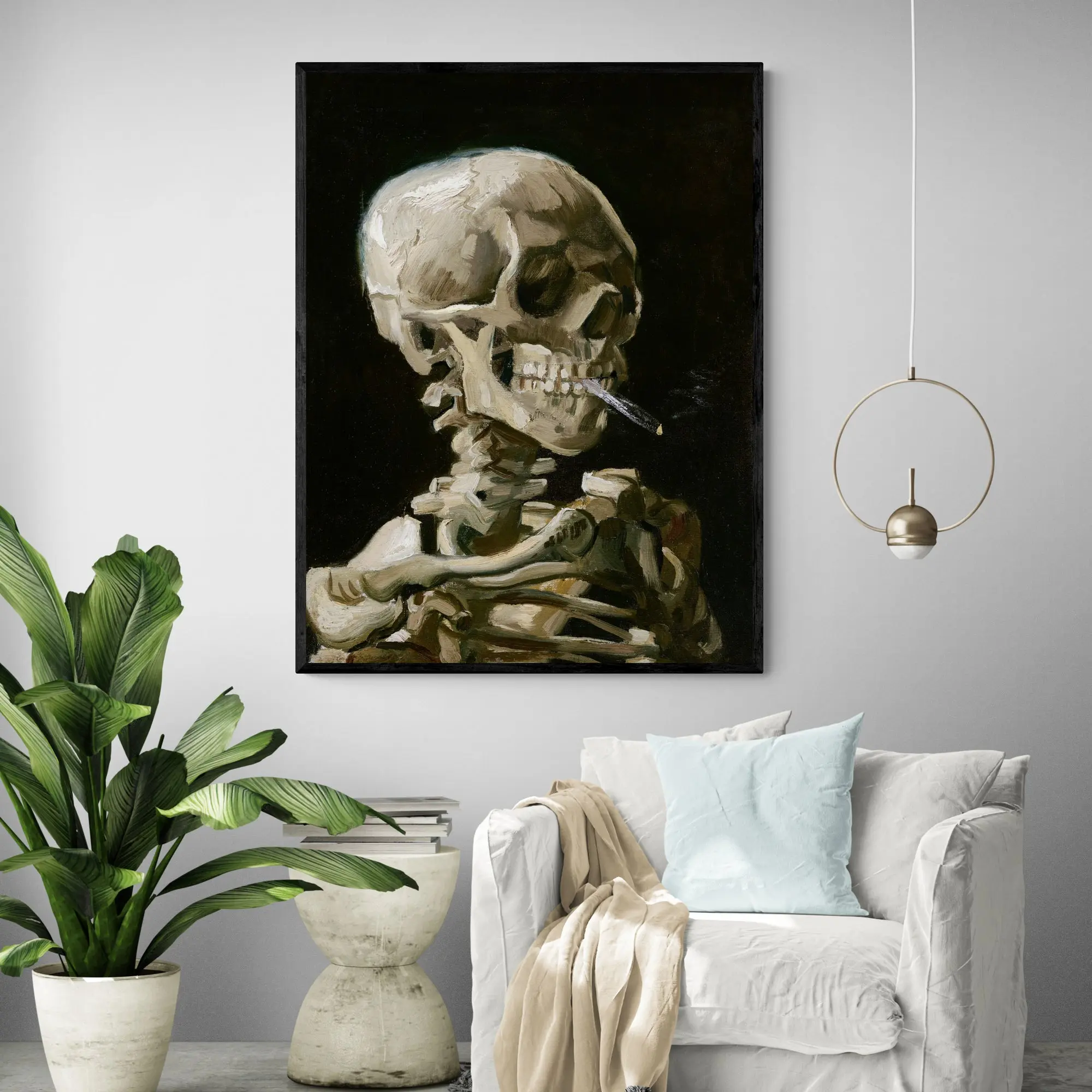 Head Of A Skeleton 1886 by Van Gogh - Image 2