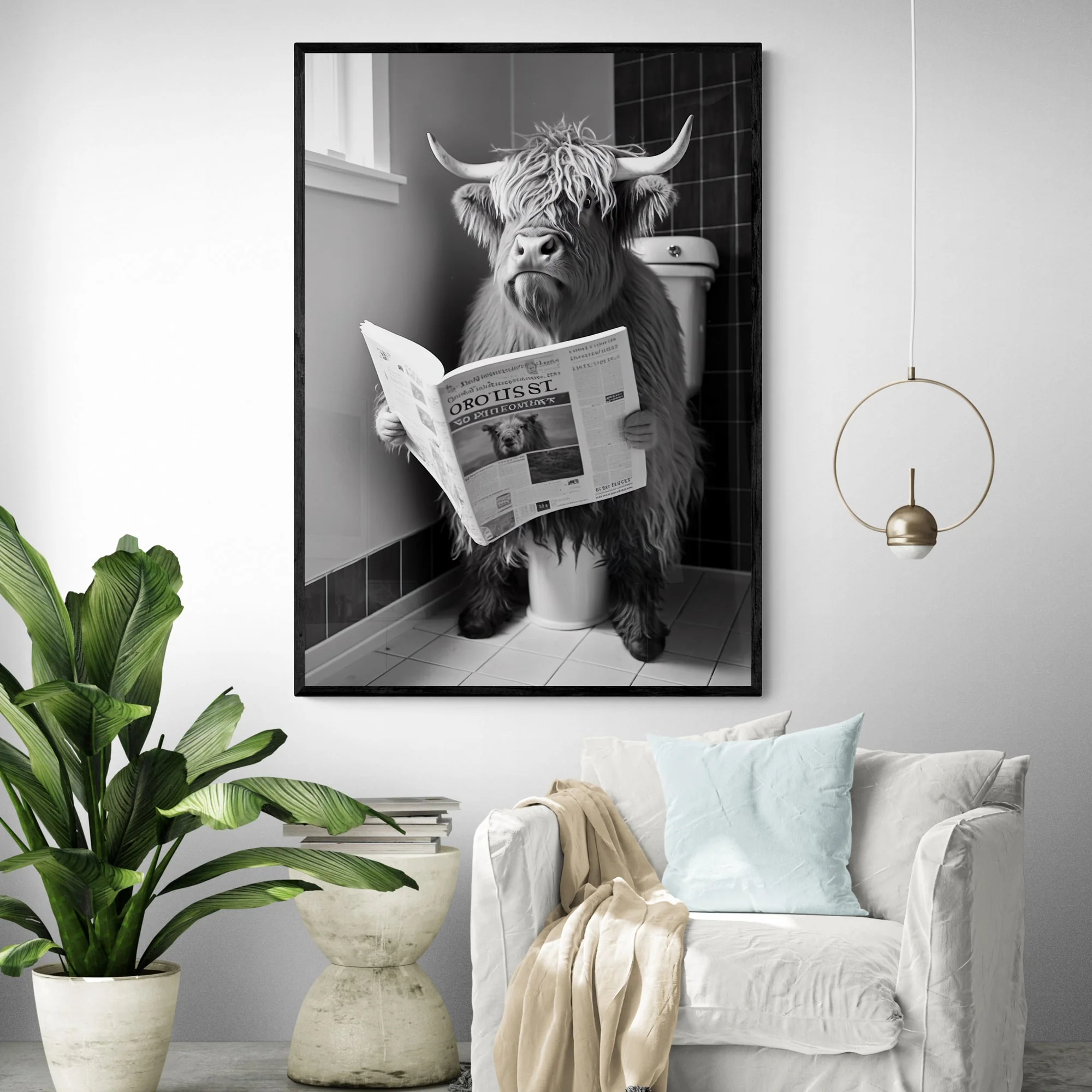 Highland Cow Art Print - Image 2