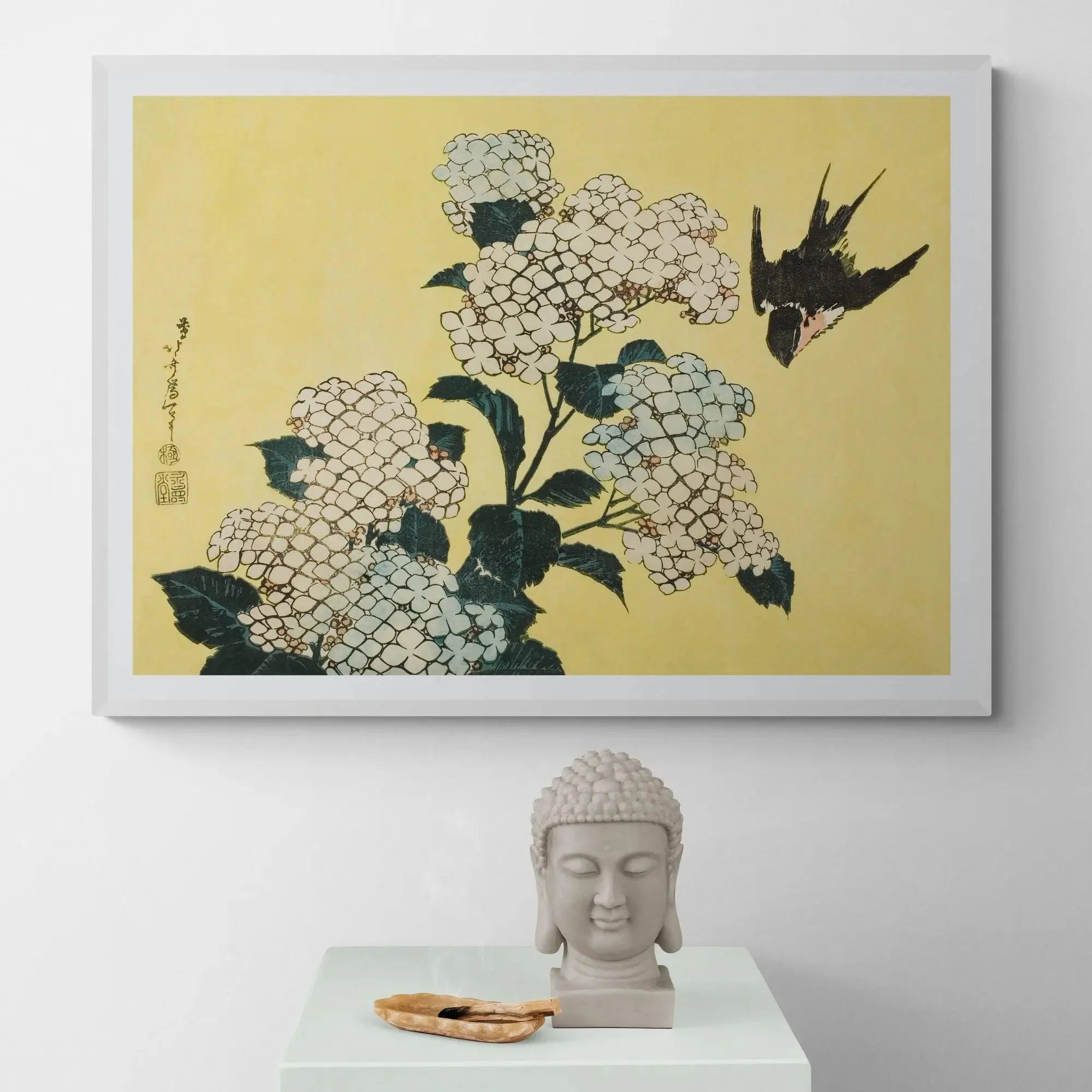 Hydrangea and Swallow by Katsushika Hokusai - Image 3