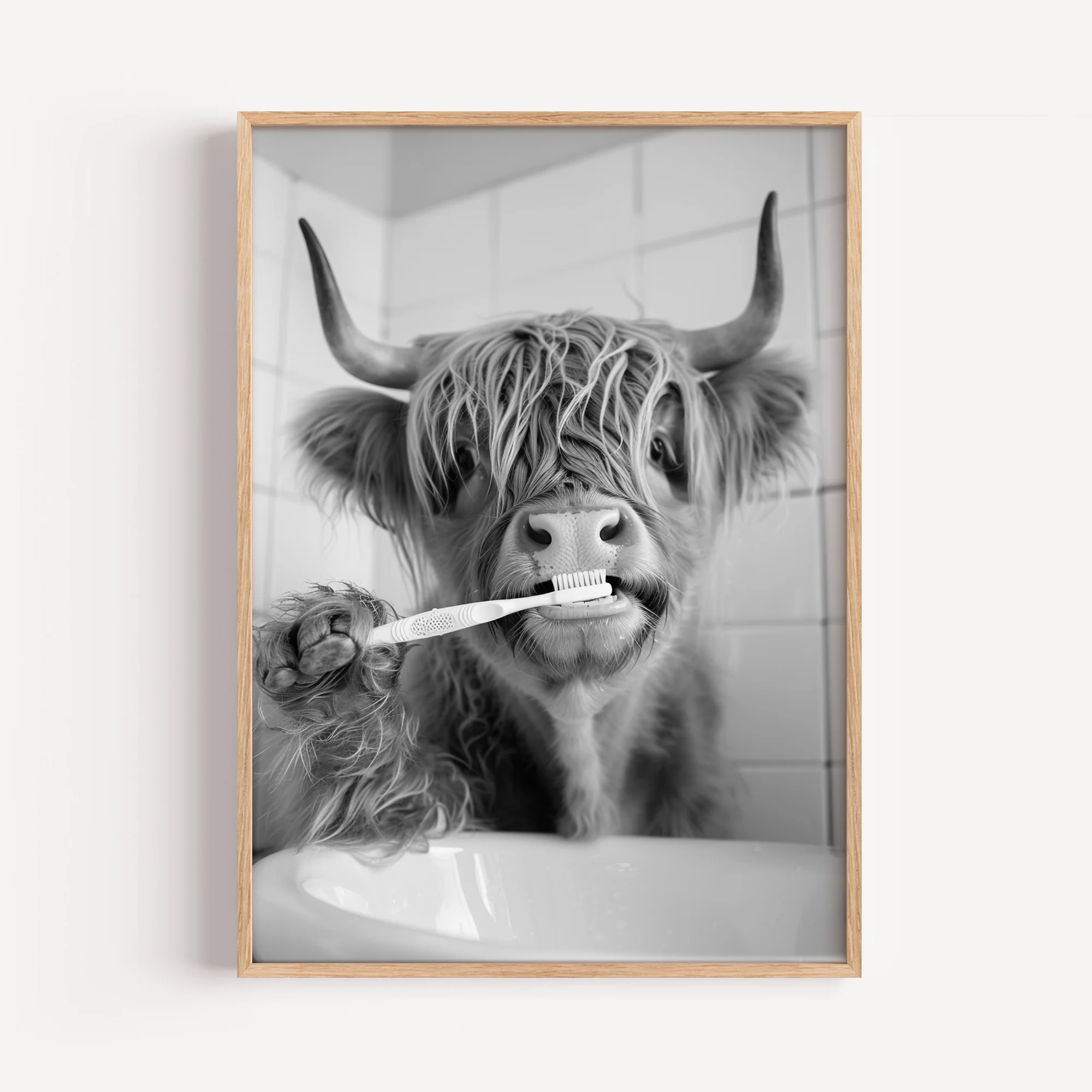 Hygienic Cow Art Print