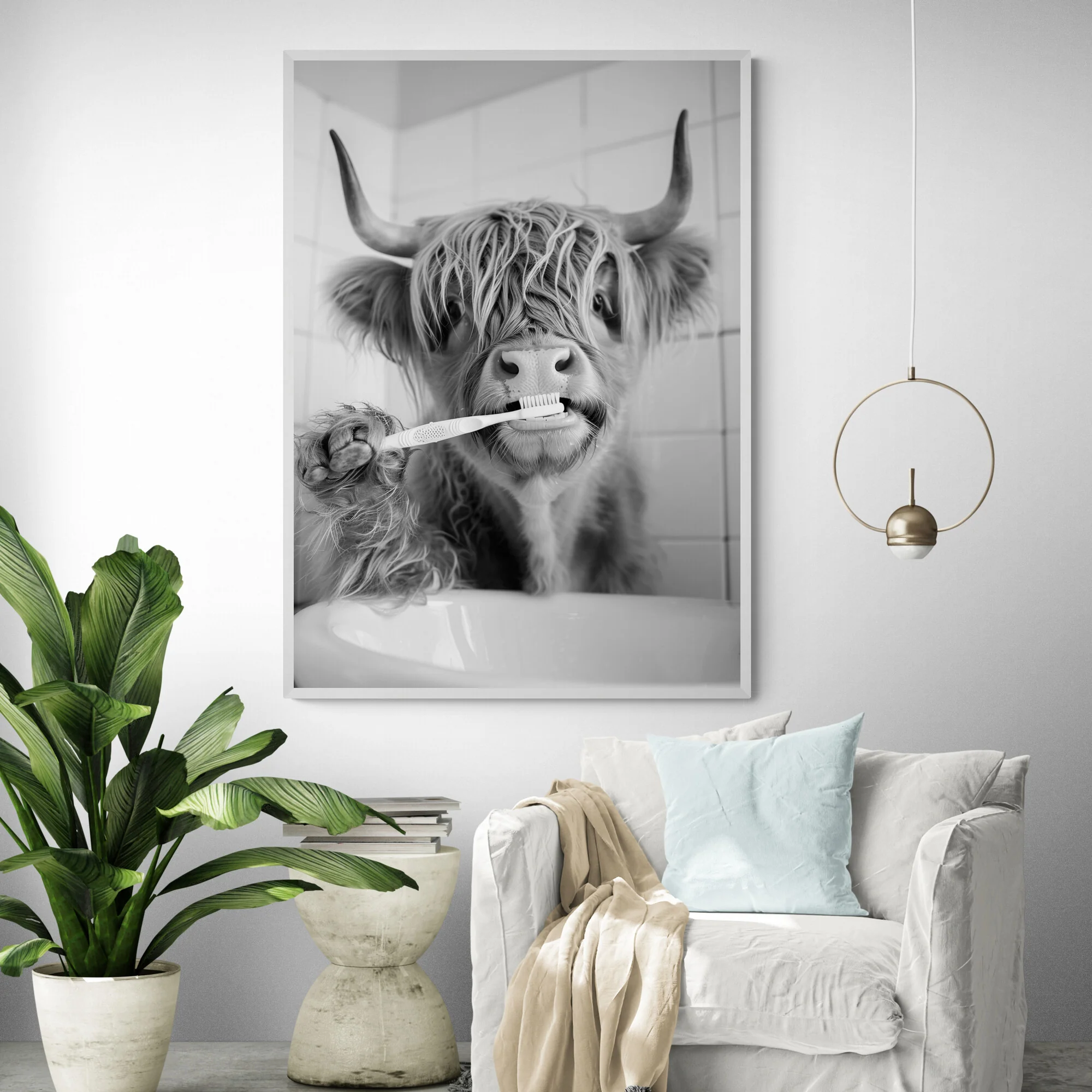 Hygienic Cow Art Print - Image 2