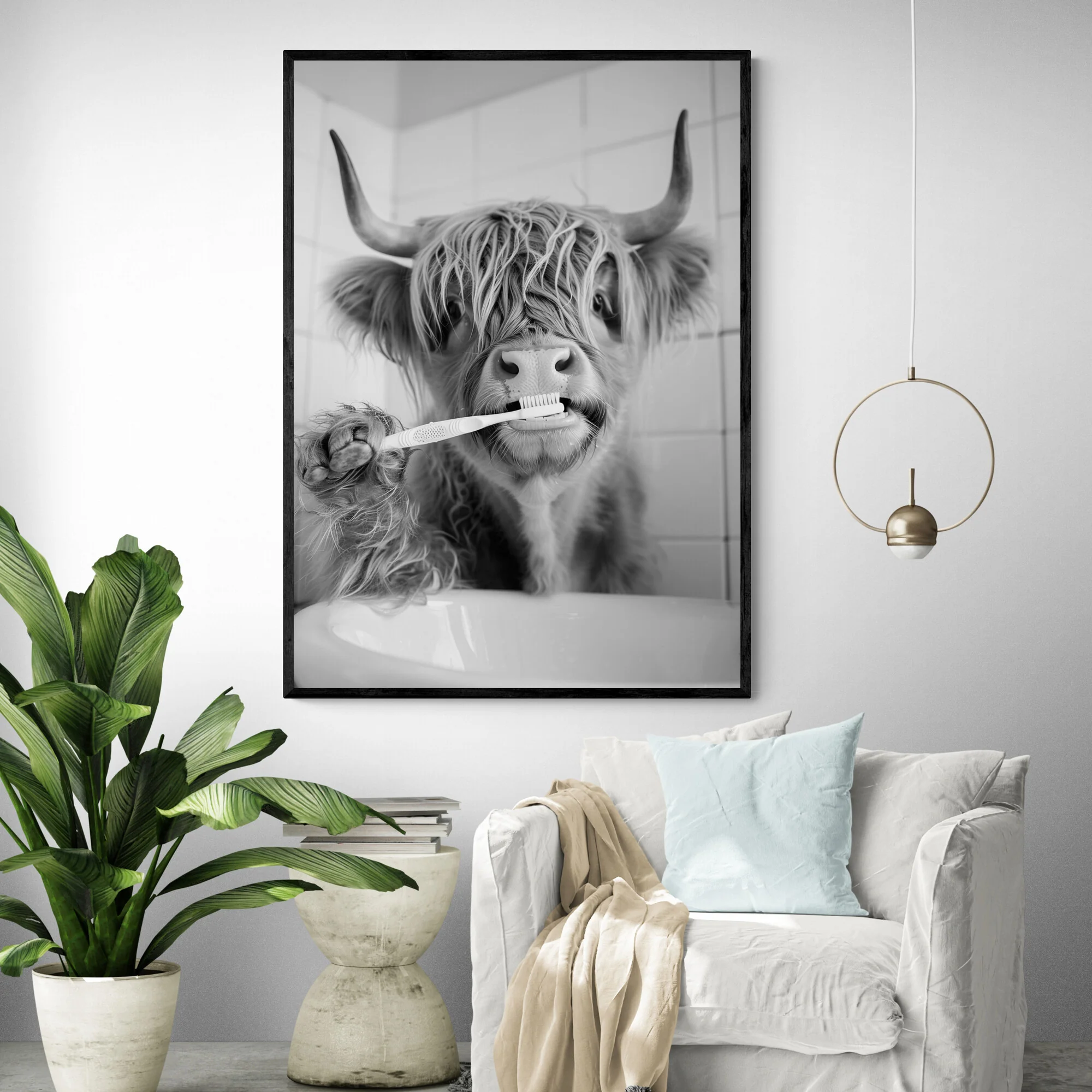 Hygienic Cow Art Print - Image 3