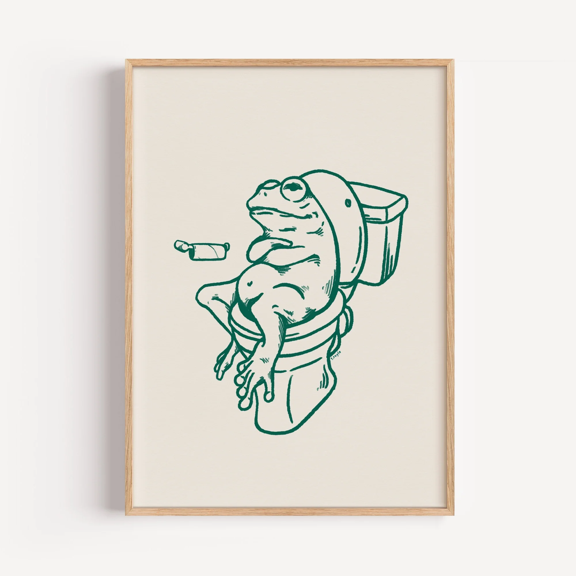 Impatient Green Frog by Tara Royle