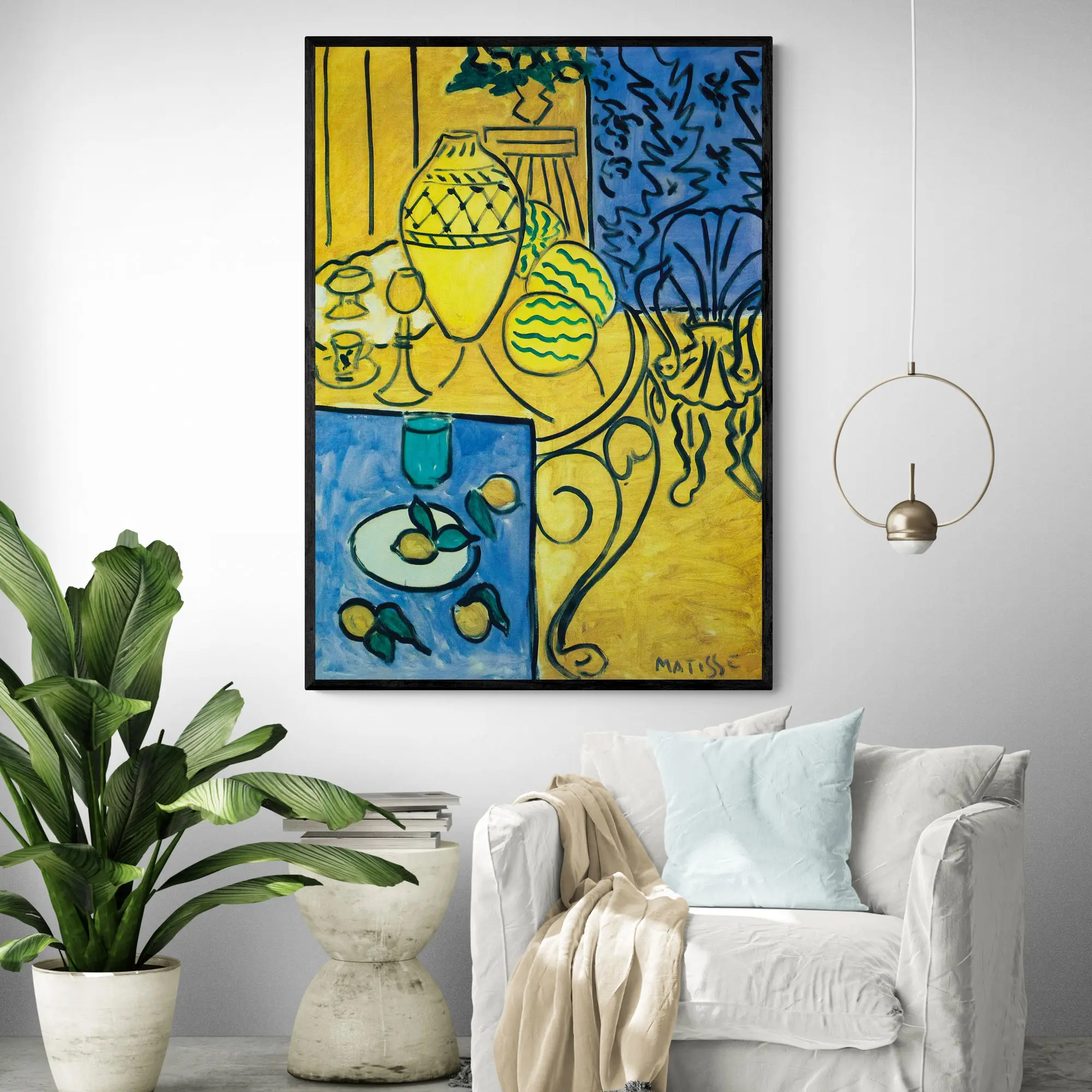 Interior In Yellow And Blue by Henri Matisse