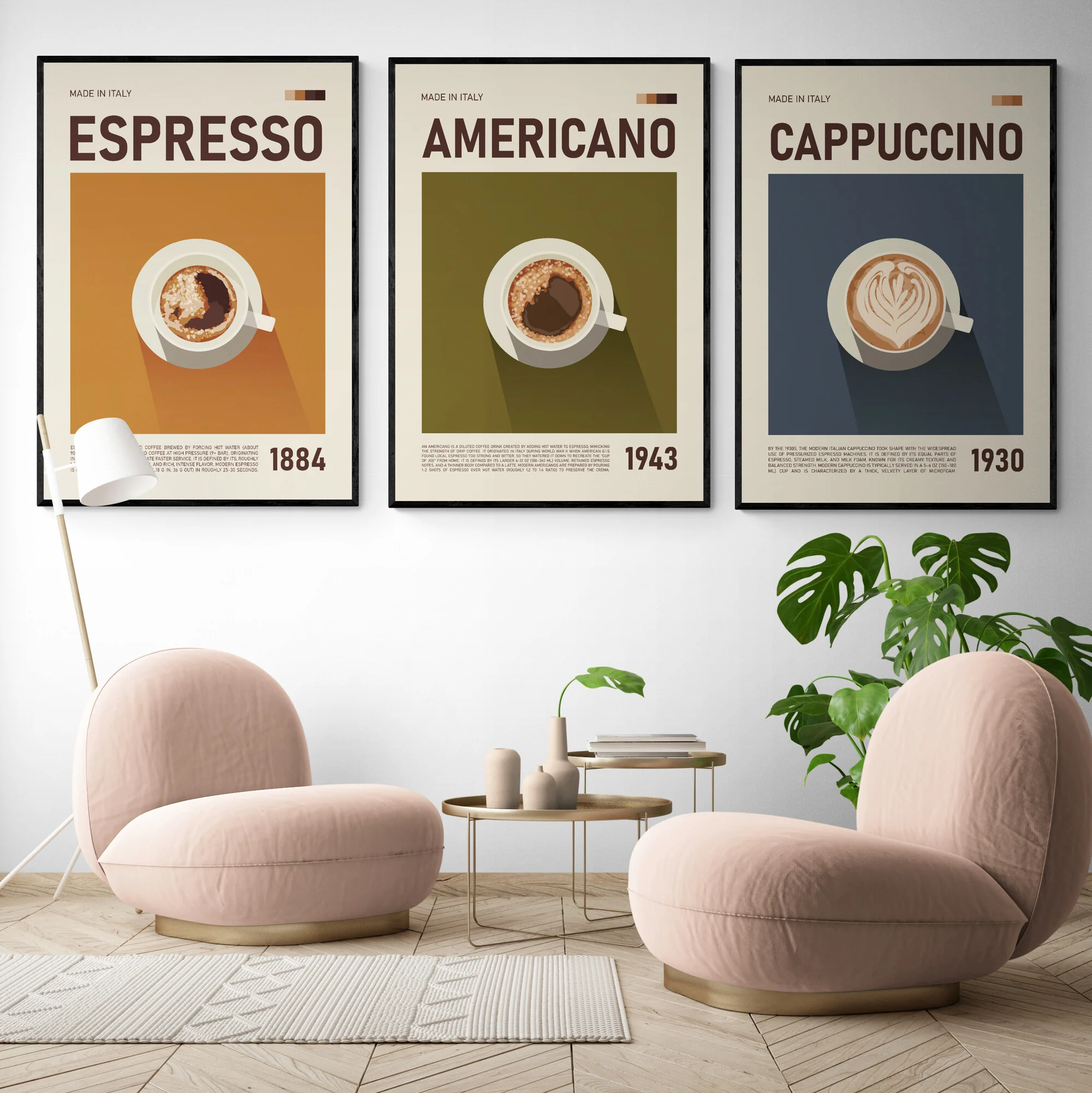 Italian Coffee Collection Set of 3 Art Prints - Image 2