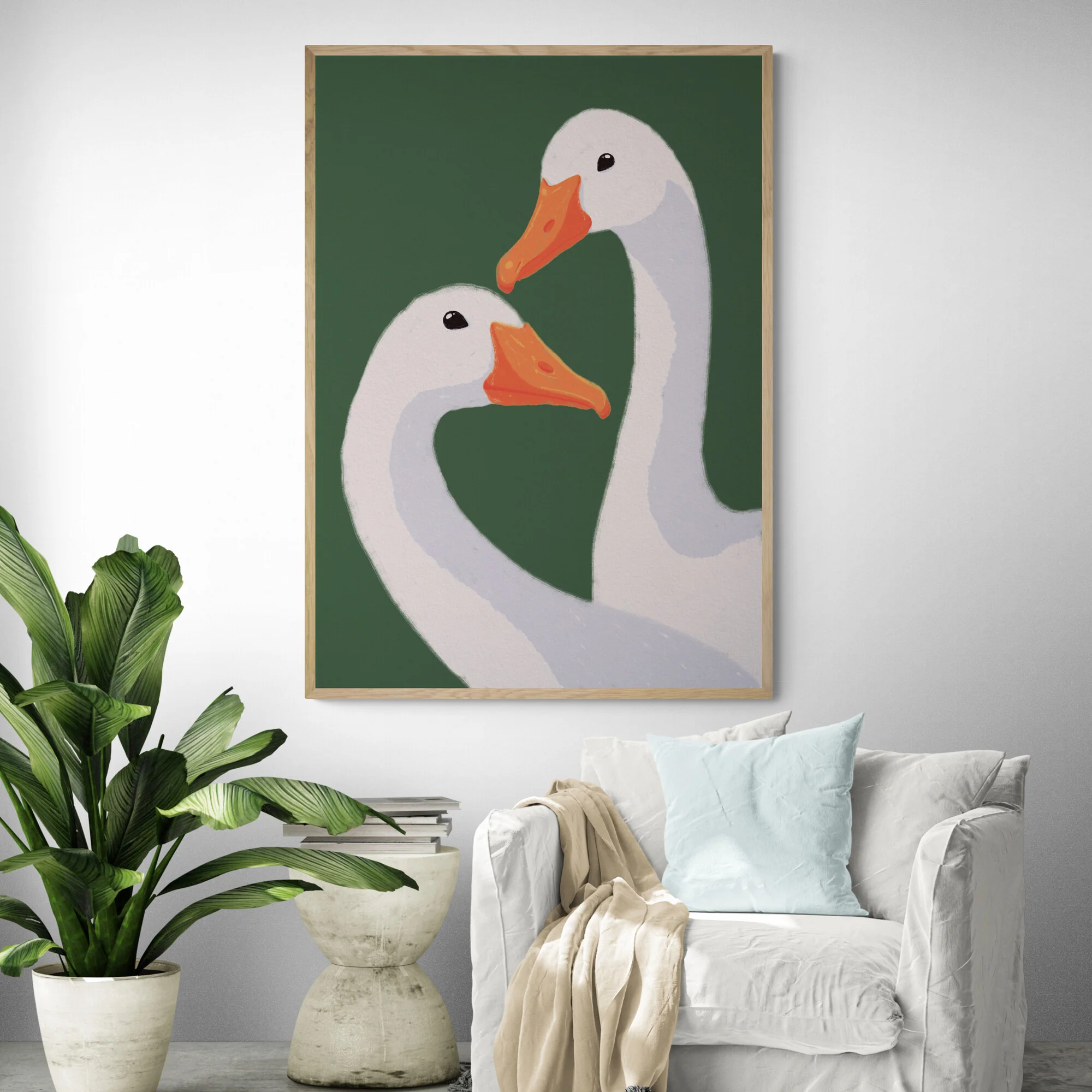Love Swans Art Print - Image 3