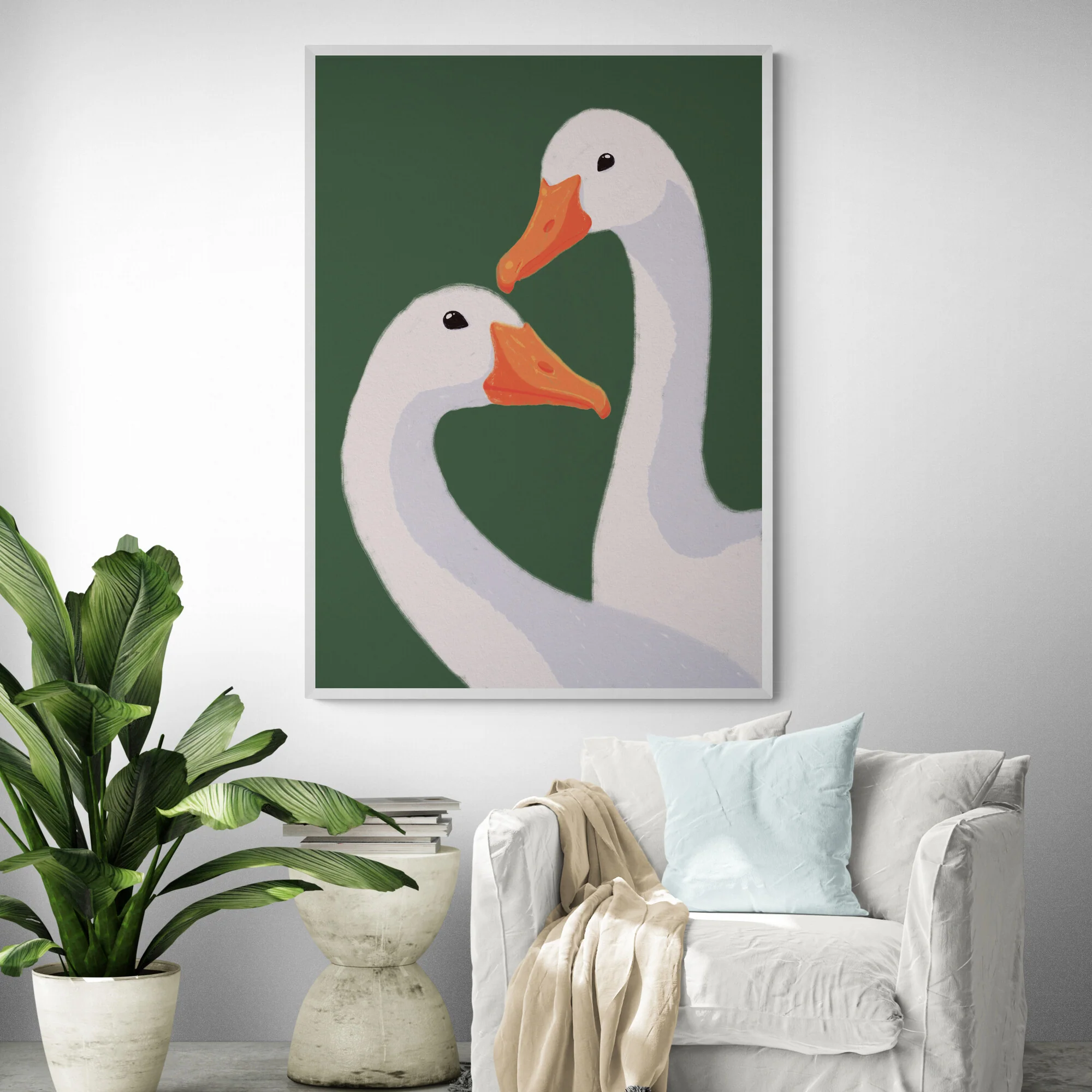 Love Swans Art Print - Image 4