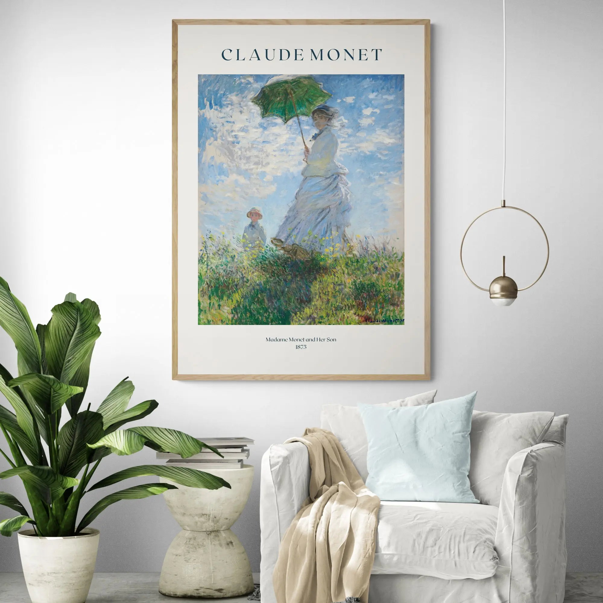 Madame Monet and Her Son 1875 Art Print - Image 2