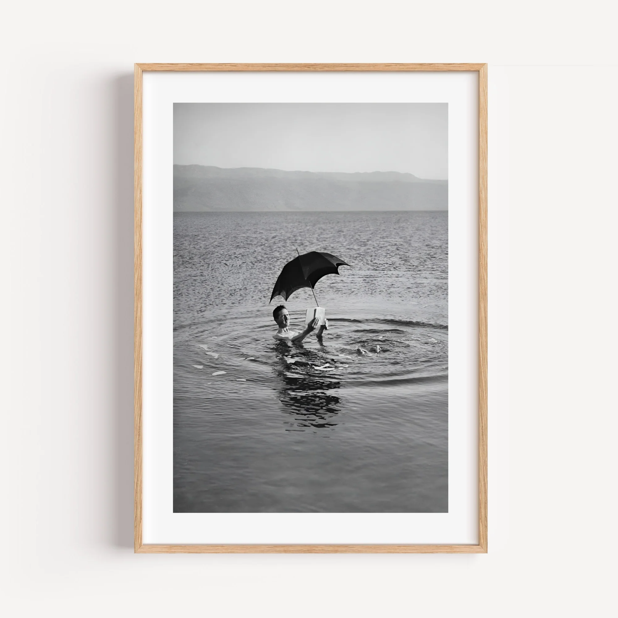 Man On Holiday Vintage Art Print 1960s
