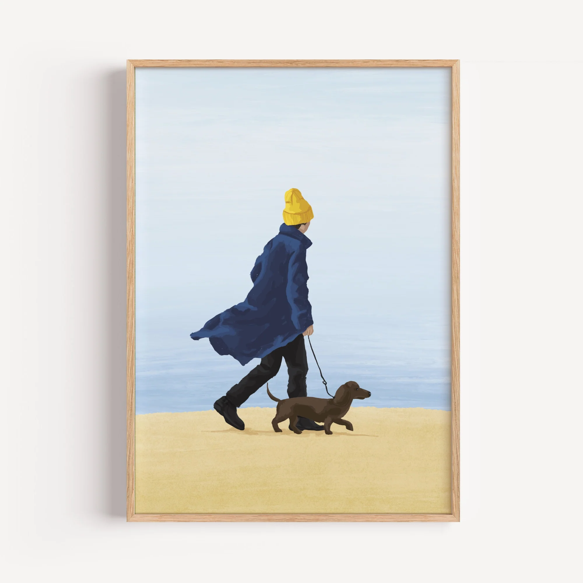 Coastal Walk Dog Art Print