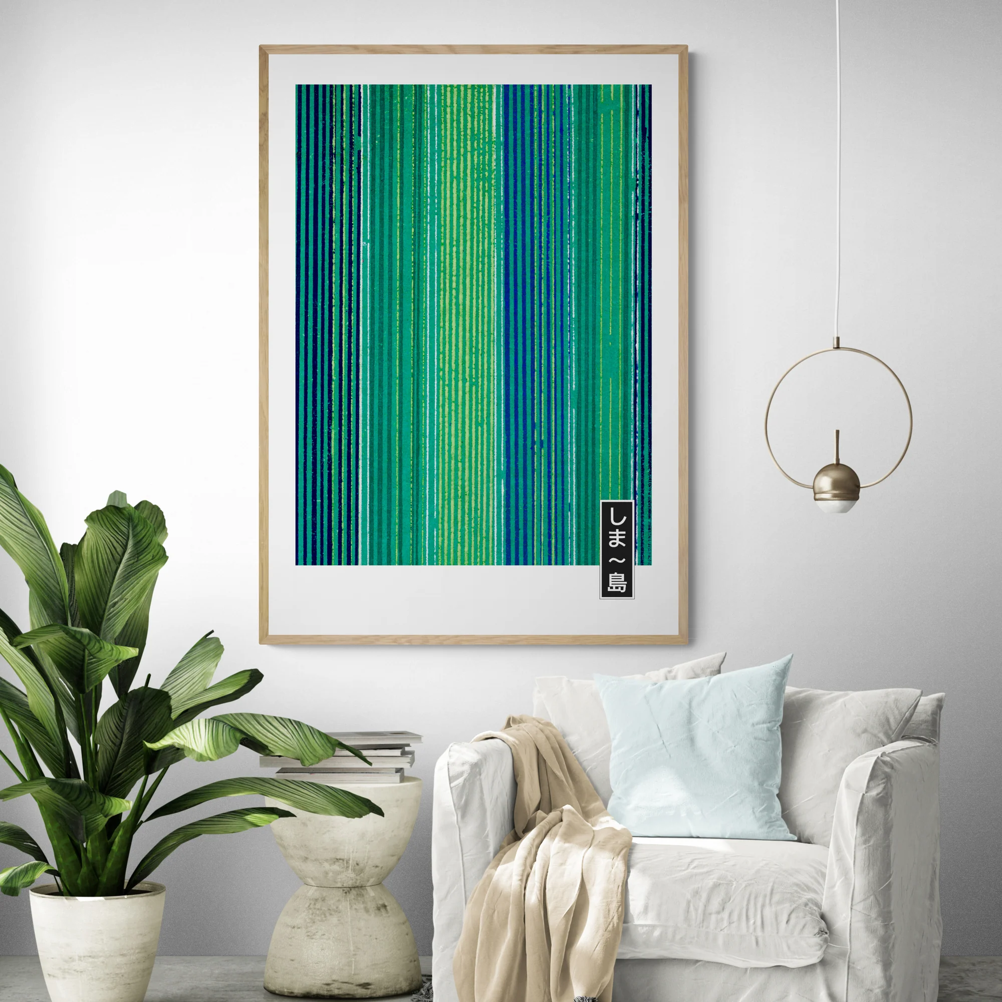 Minimal Green Japanese Print - Image 3