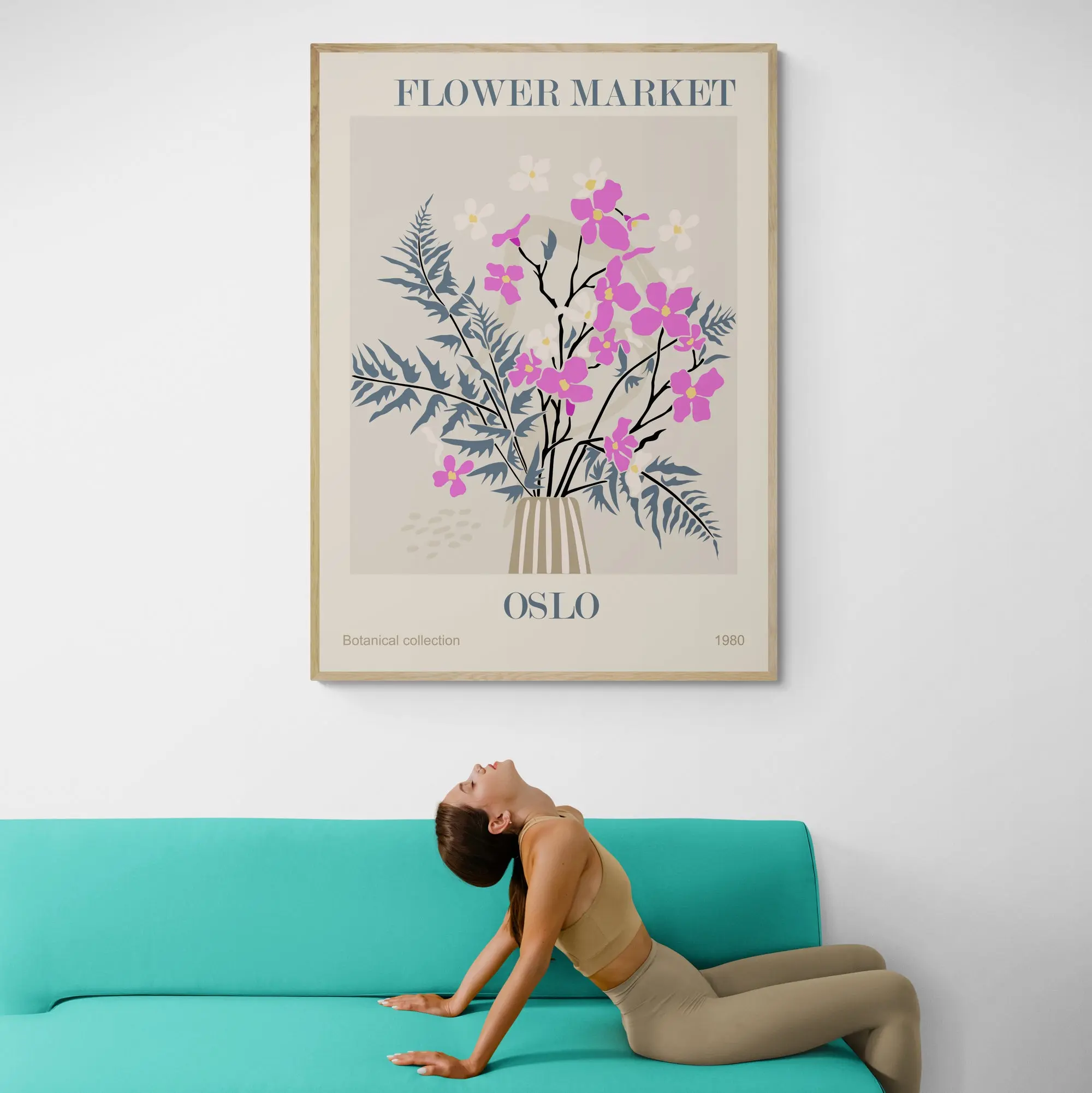 Oslo Flower Market Art Print - Image 3